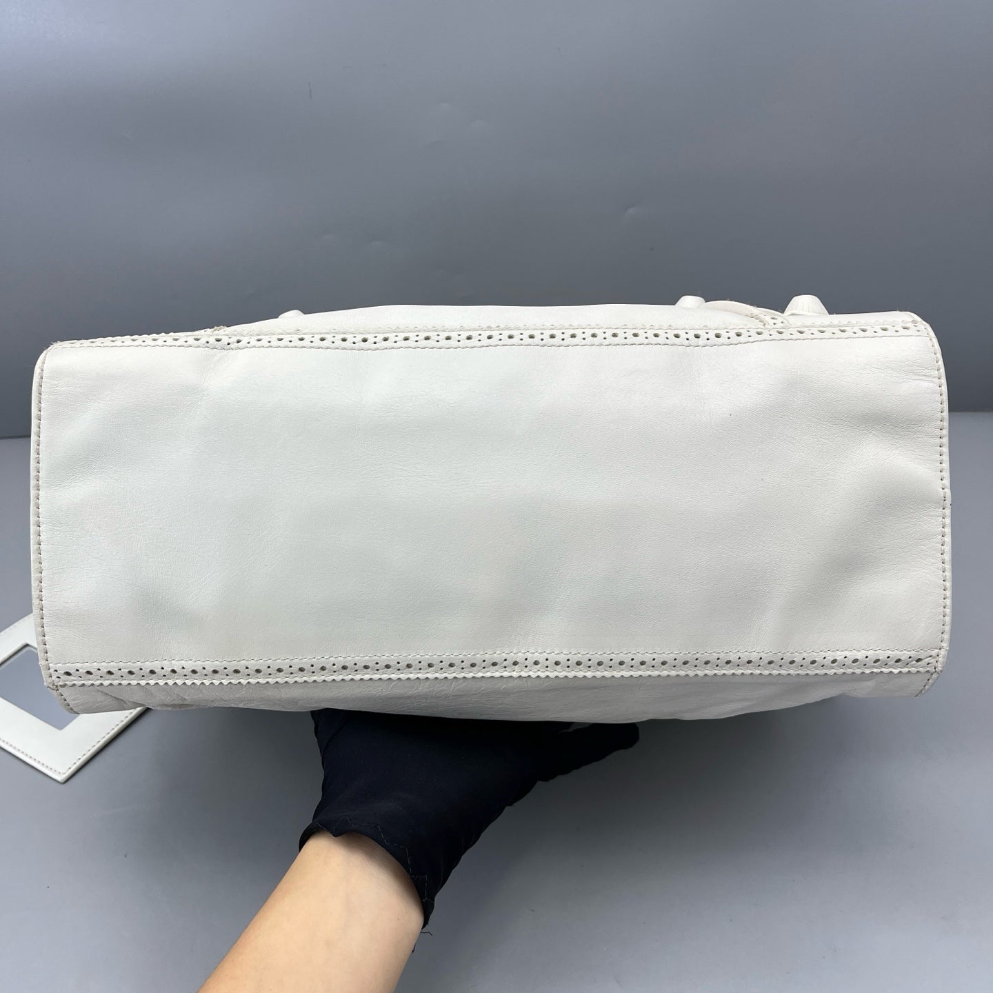 Balenciaga - Motorcycle Bag - Lambskin leather - White - (Large)