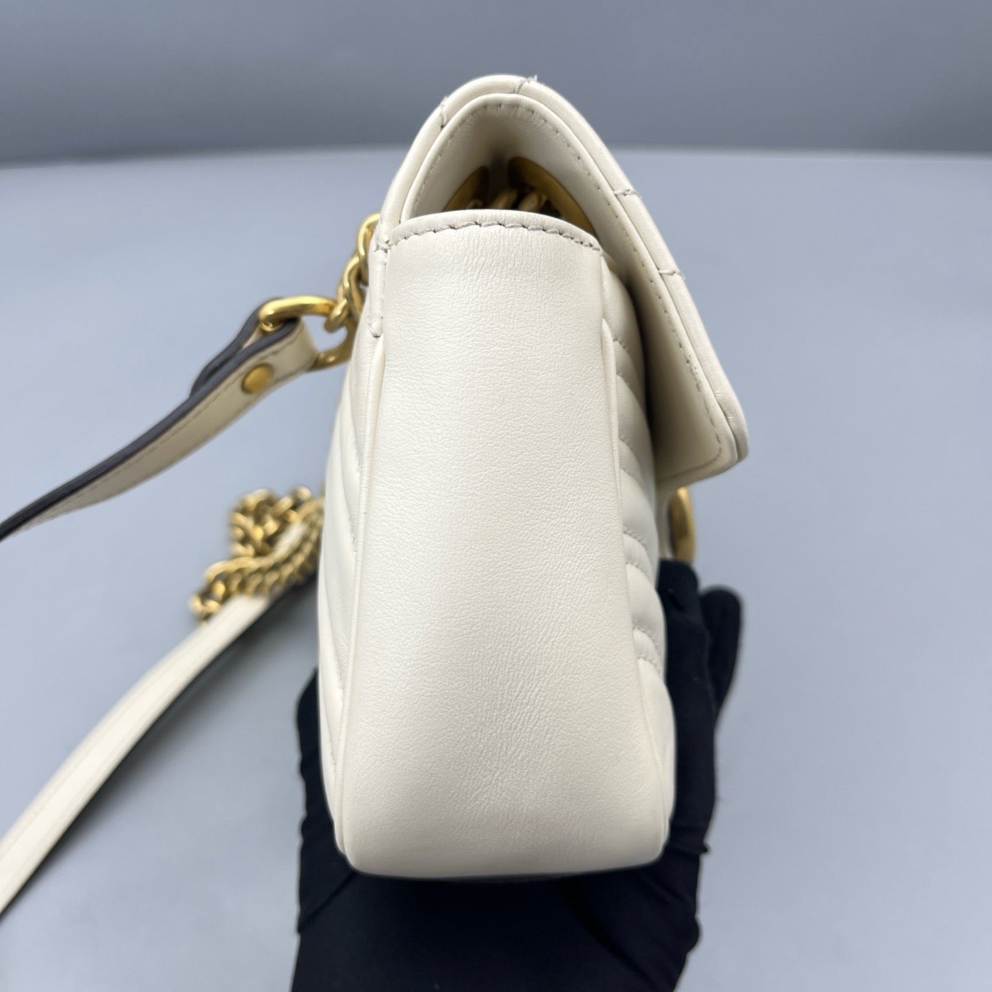 Gucci - GG Marmont Matelassé Mini Bag - Leather - White - (mini)