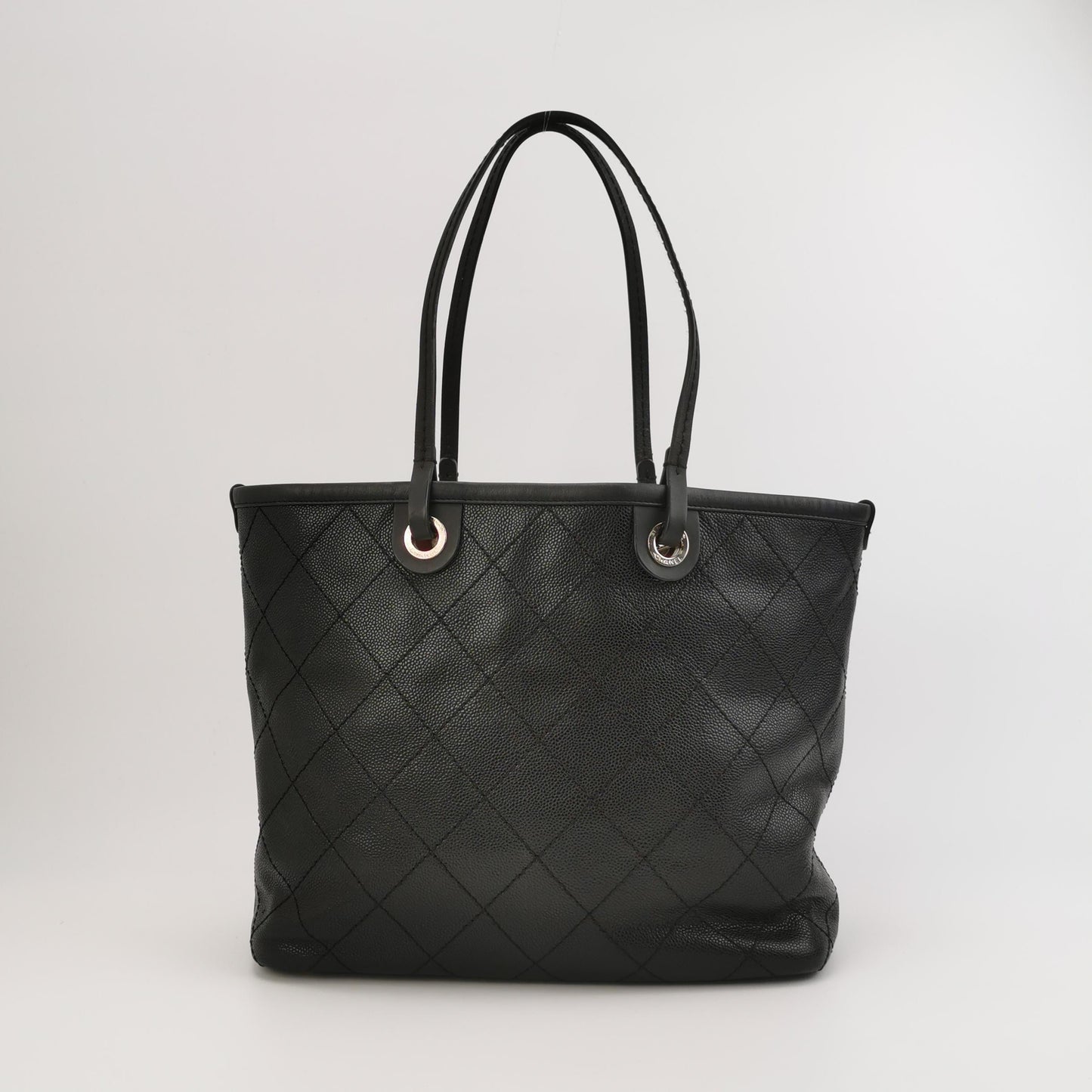 Chanel - Quilted Tote Bag (AS3128) - Caviar leather - Black - (medium)