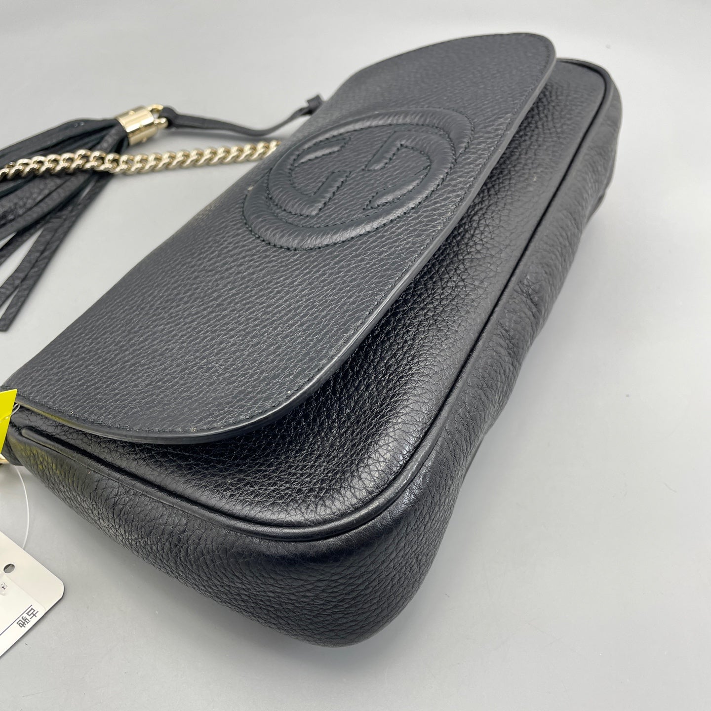 Gucci - Soho Tassel Chain Bag - Grained leather - Black - (Small)