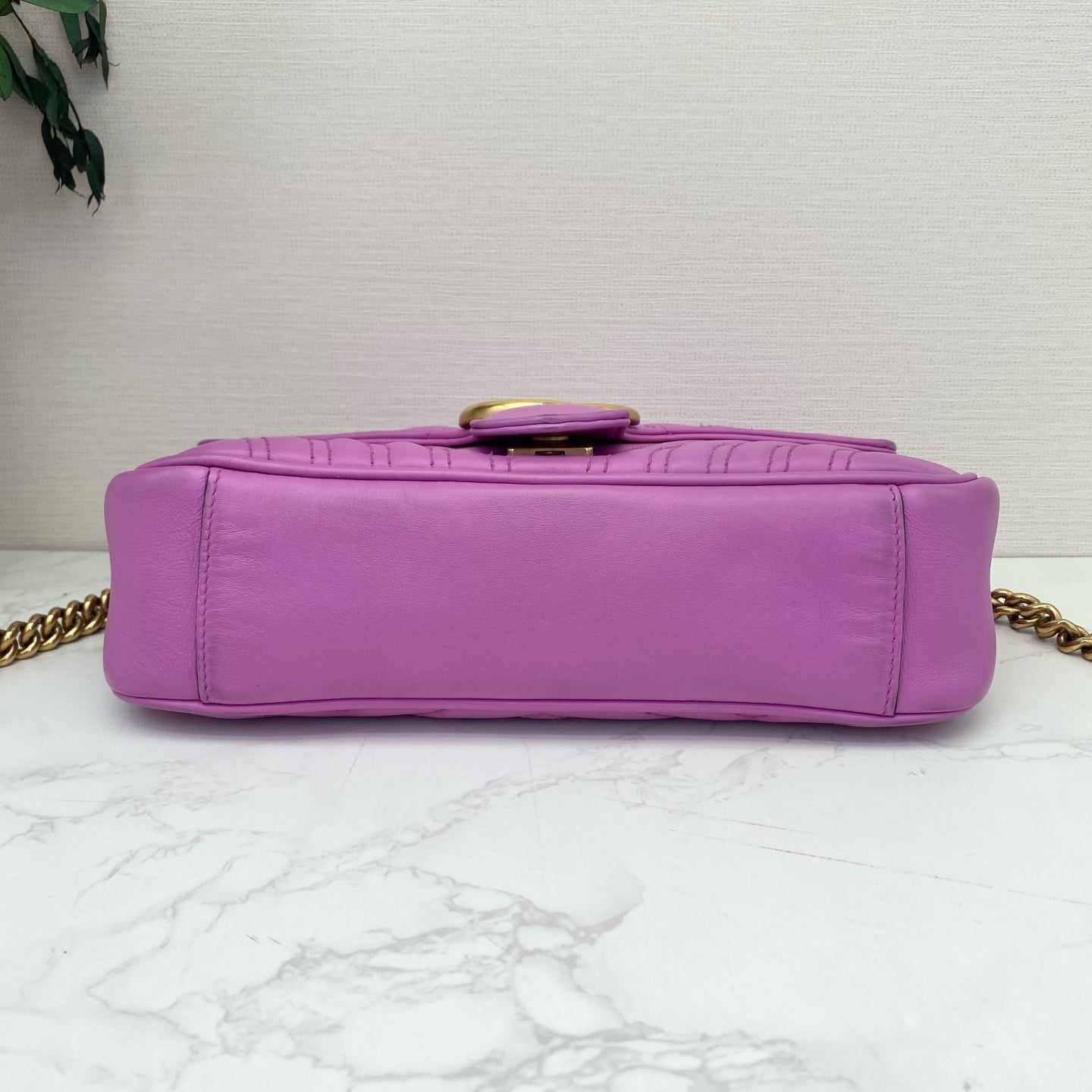 Gucci - GG Marmont Matelassé Shoulder Bag - Leather - Purple - (small)
