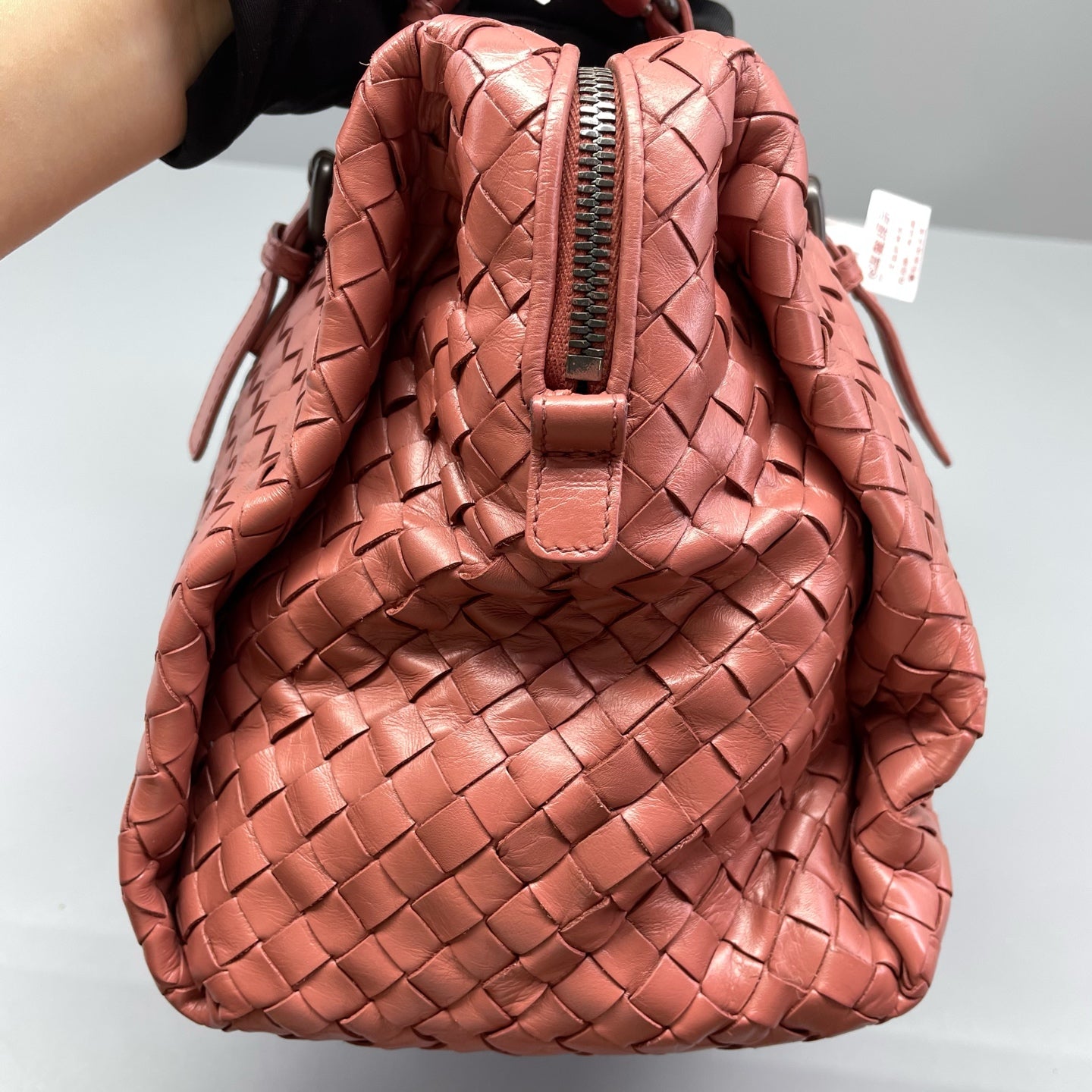 Bottega Veneta - Intrecciato Satchel - Leather - Dusty Rose with Gunmetal Hardware - (Medium)