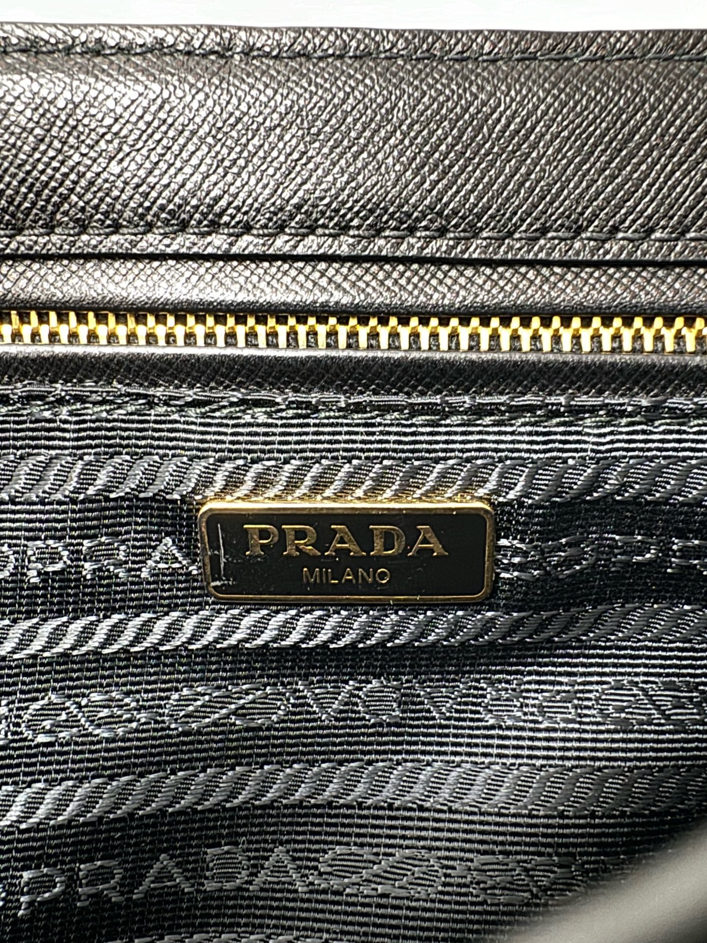 Prada - Quilted Nylon Flap Chain Shoulder Bag - Nylon, Saffiano leather trim - Black with Gold-Tone Hardware - (small)