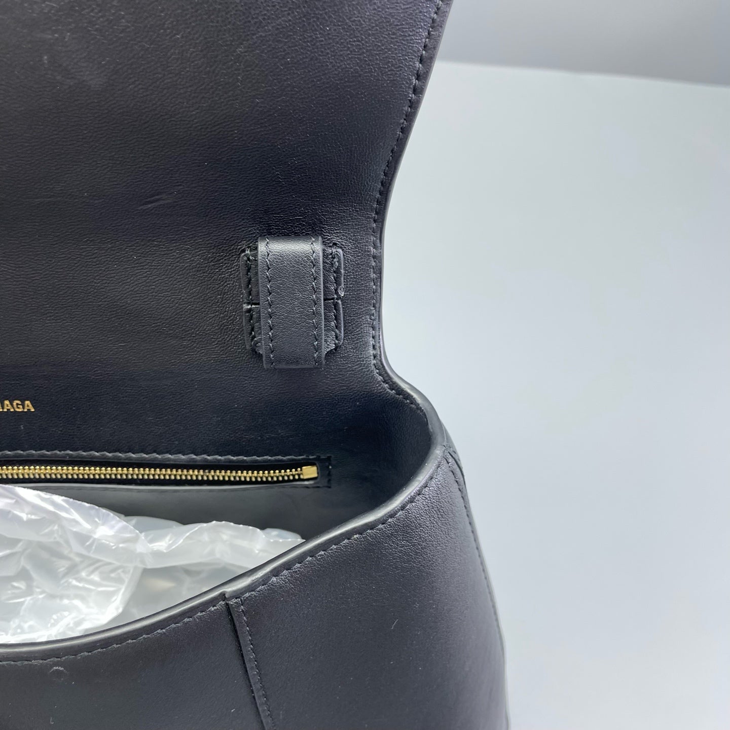 Balenciaga - Hourglass Bag - Smooth calfskin leather - Black - (Medium)