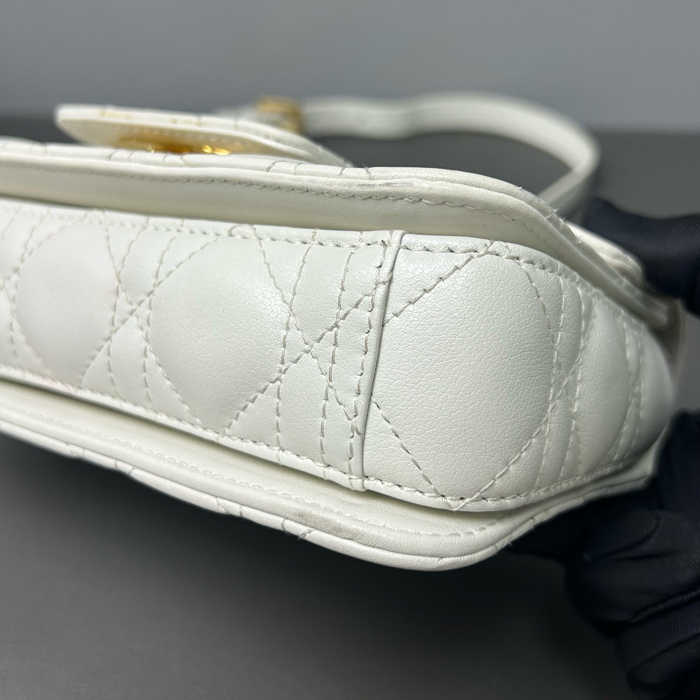 Dior - Mini Jolie Pearl Bag - Grained calfskin leather - White - (mini)