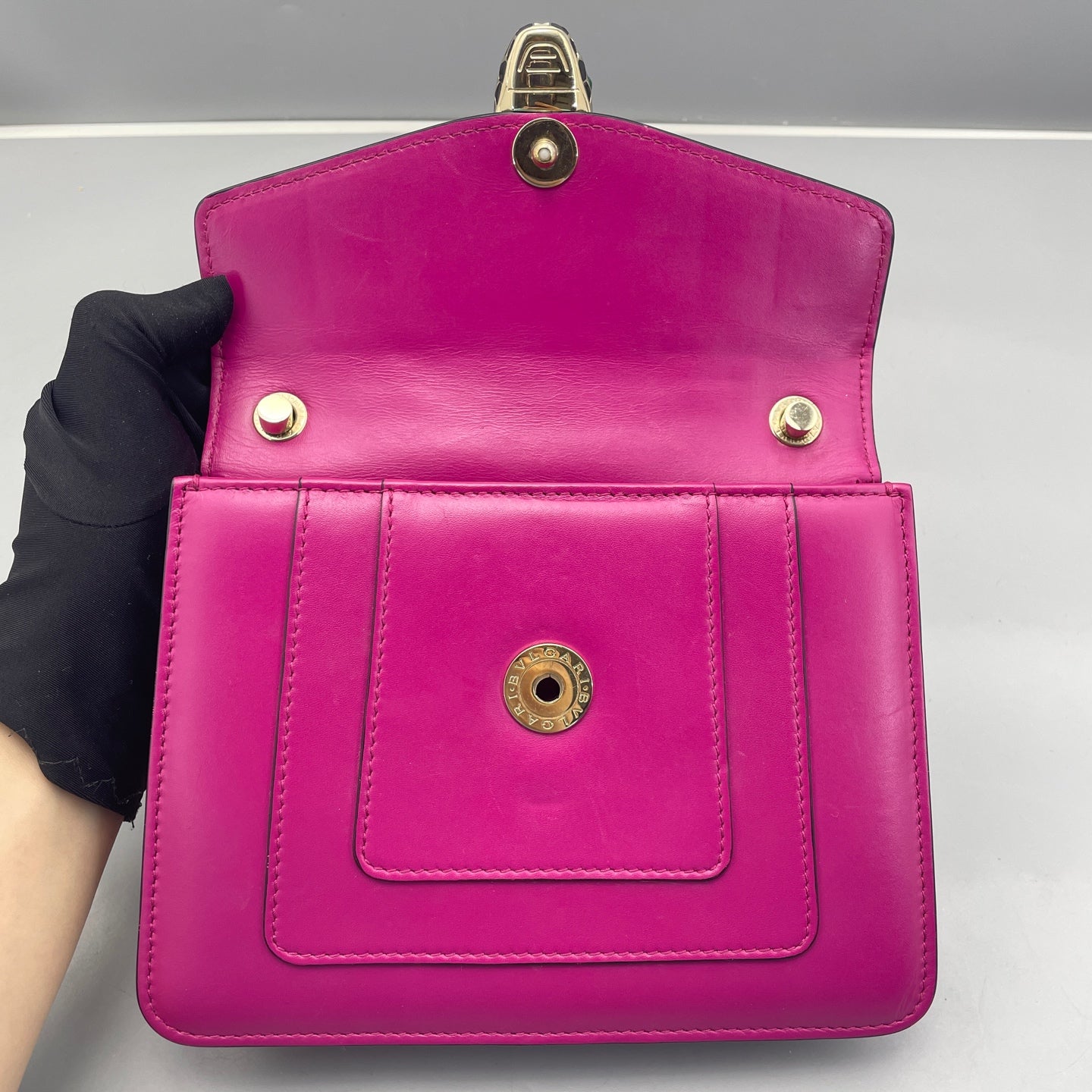 Bvlgari - Serpenti Forever Flap Cover Bag - Leather - Pink - (Small)