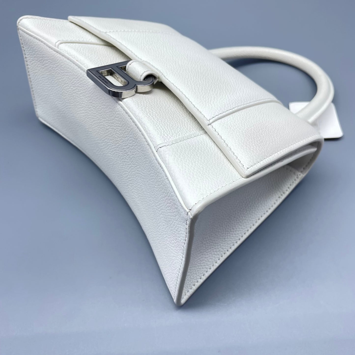 Balenciaga - Hourglass Small Bag - Grained leather - White - (mini)