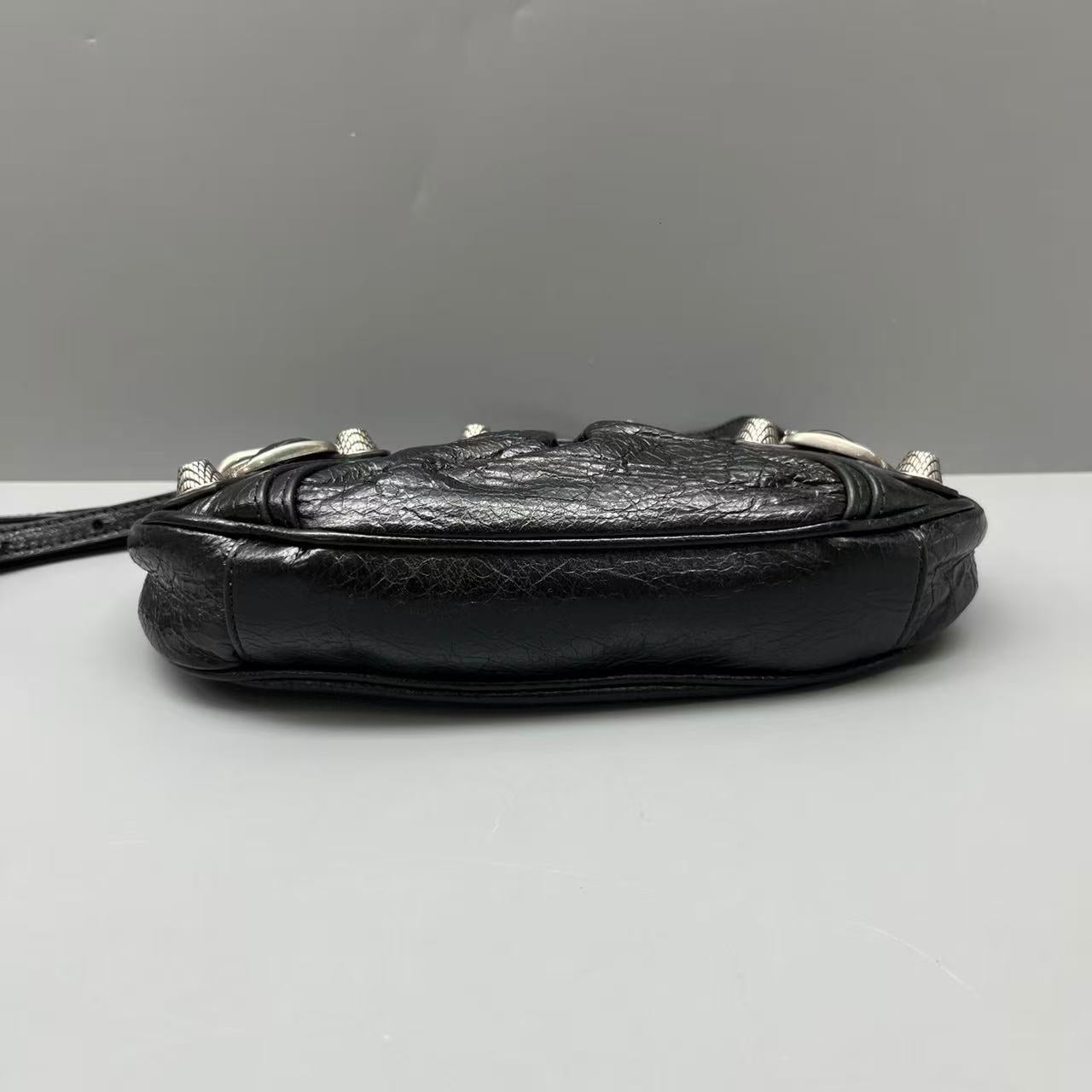 Balenciaga - Le Cagole Crescent Shoulder Bag - Leather - Black - (mini)