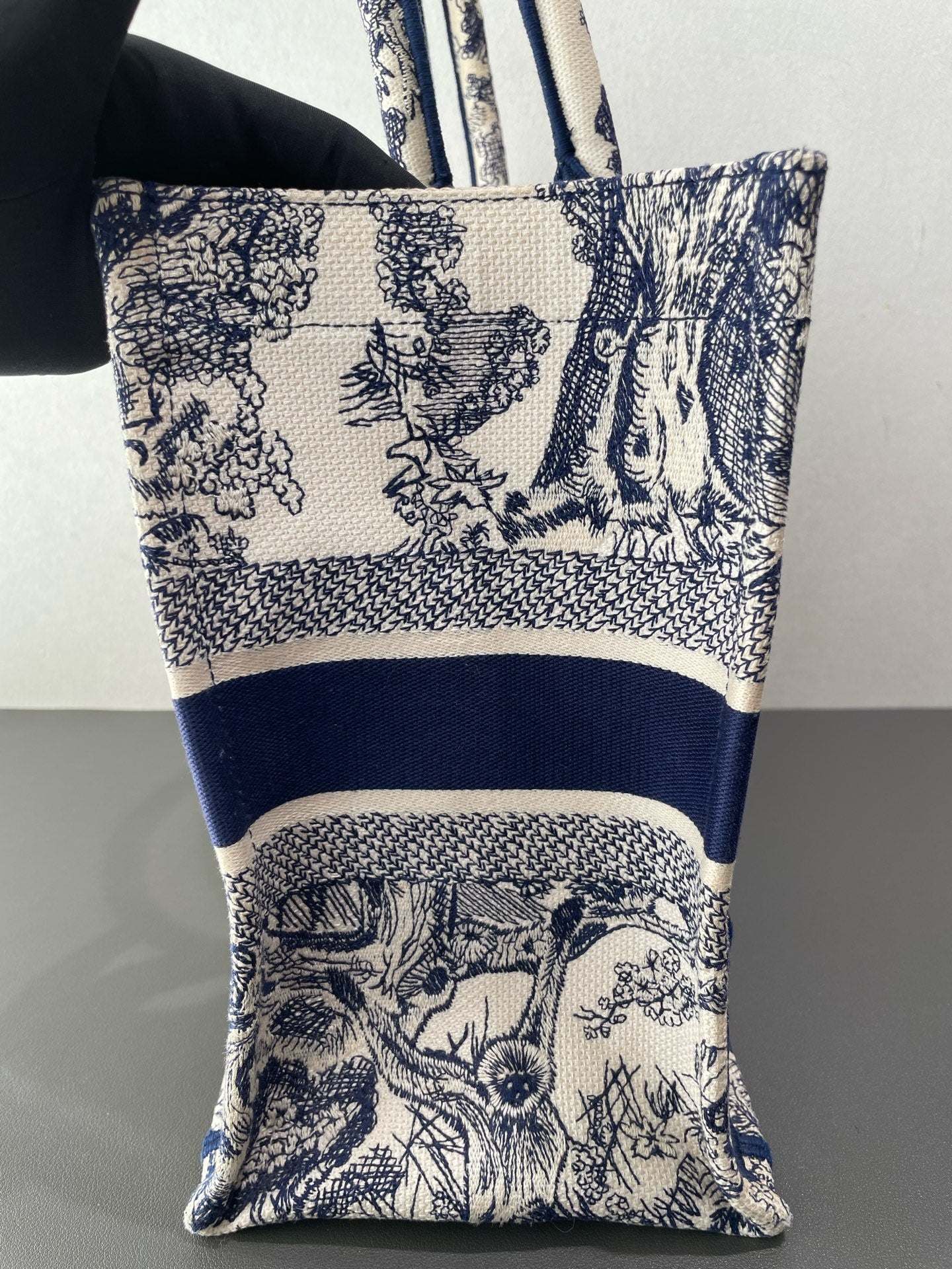 Dior - Book Tote Medium - Embroidered Canvas - Blue - (medium)