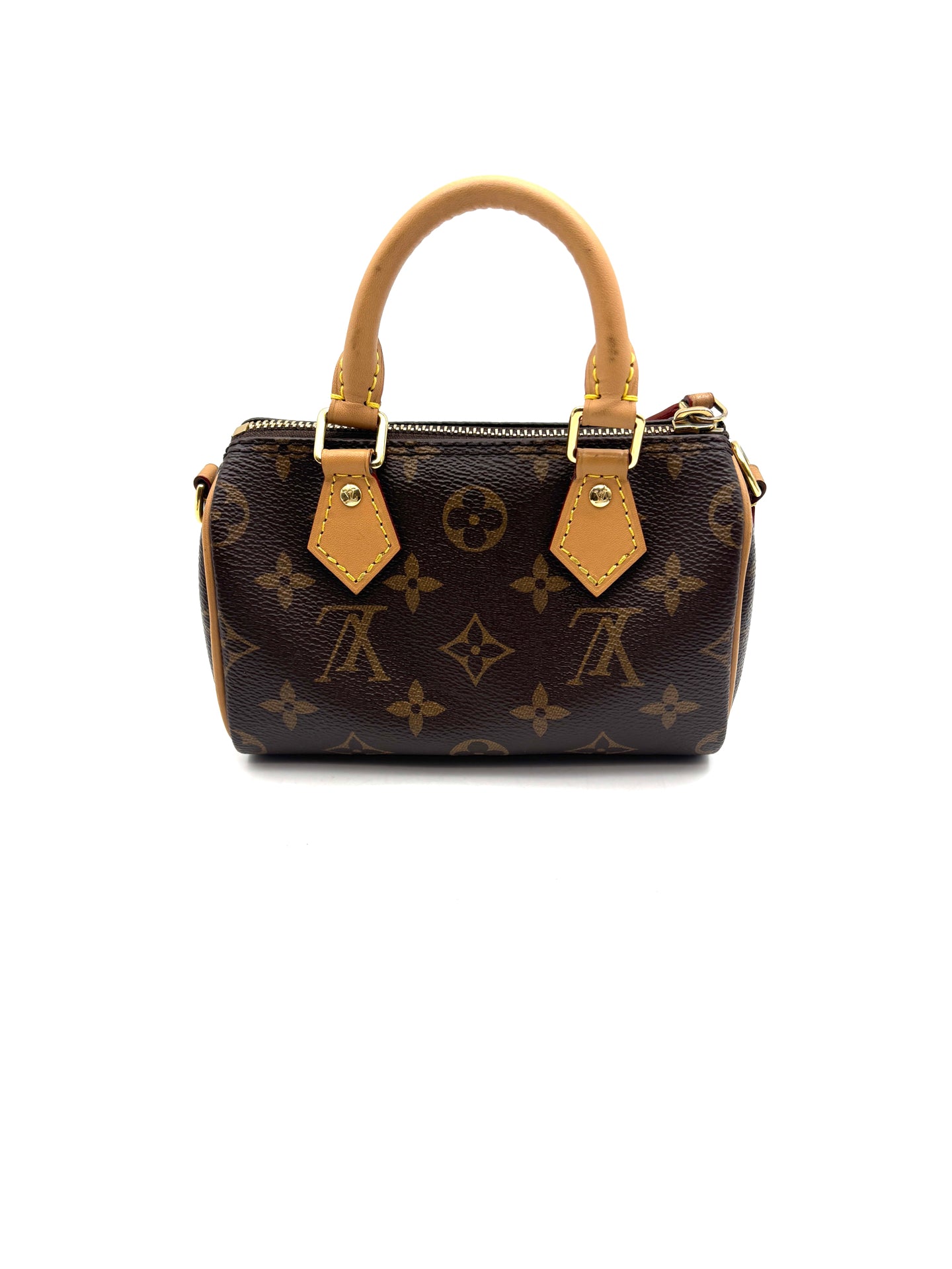Louis Vuitton - Speedy Nano - Monogram coated canvas with natural cowhide leather trim - Brown - (mini)