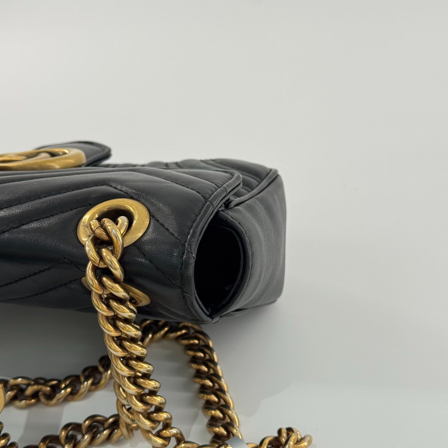 Gucci - GG Marmont Matelassé Mini Bag - Leather - Black - (Mini)