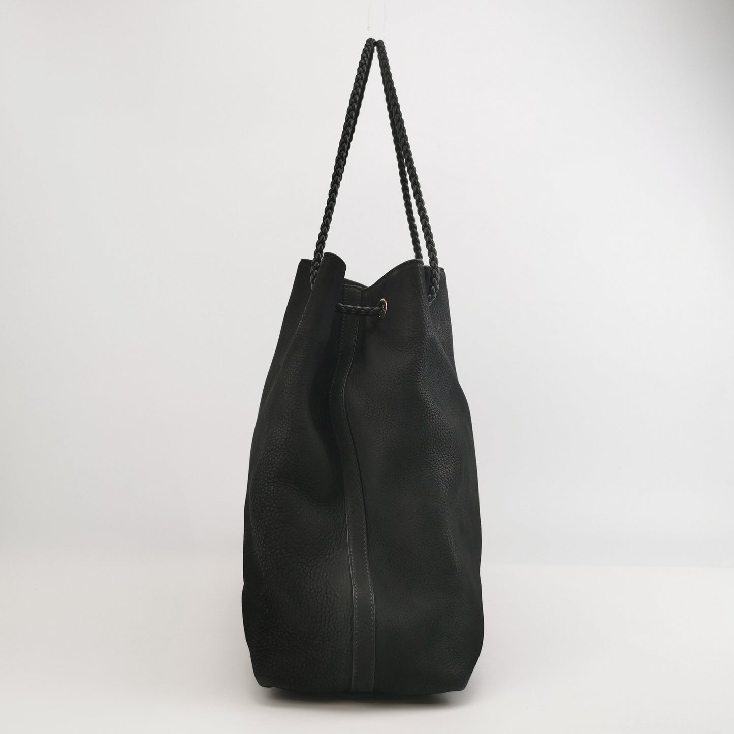 Gucci - Grained Leather Gold Logo Tote Bag - Leather - Black - (large)