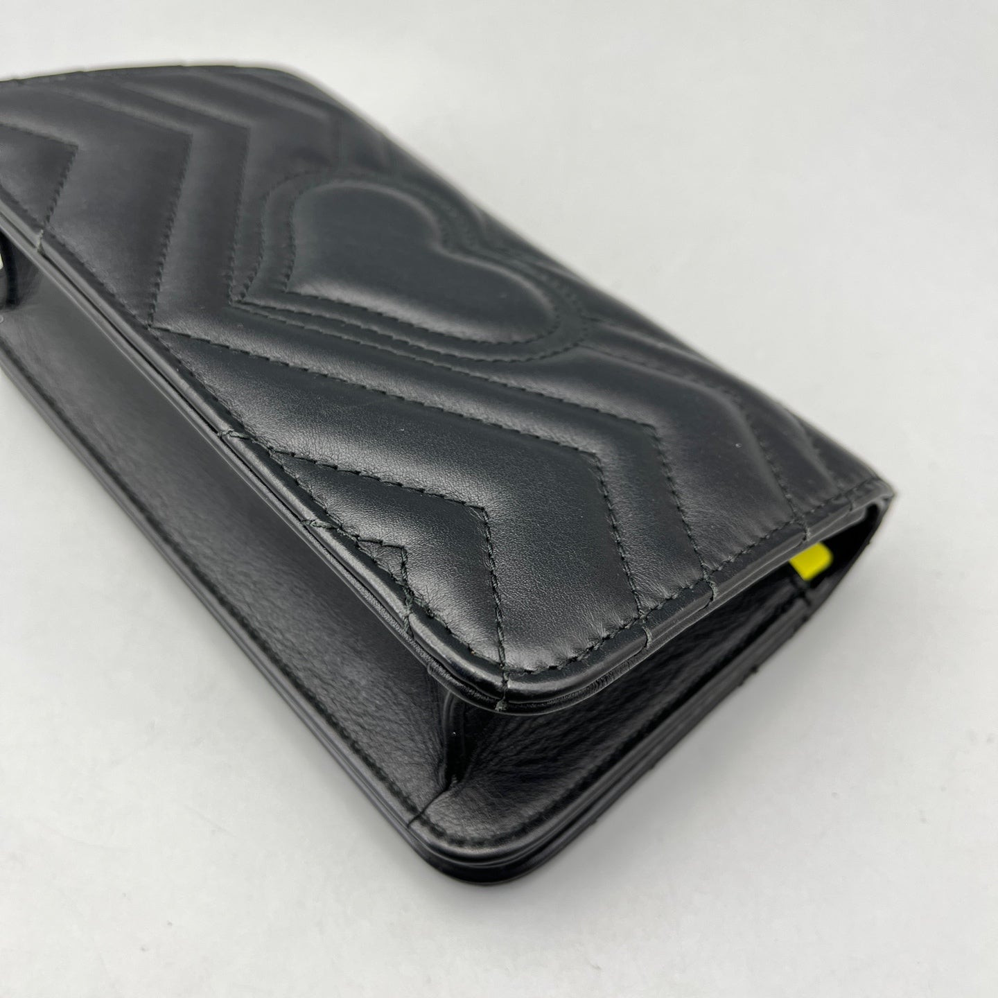 Gucci - Marmont Mini Wallet on Chain - Leather - Black - (mini)