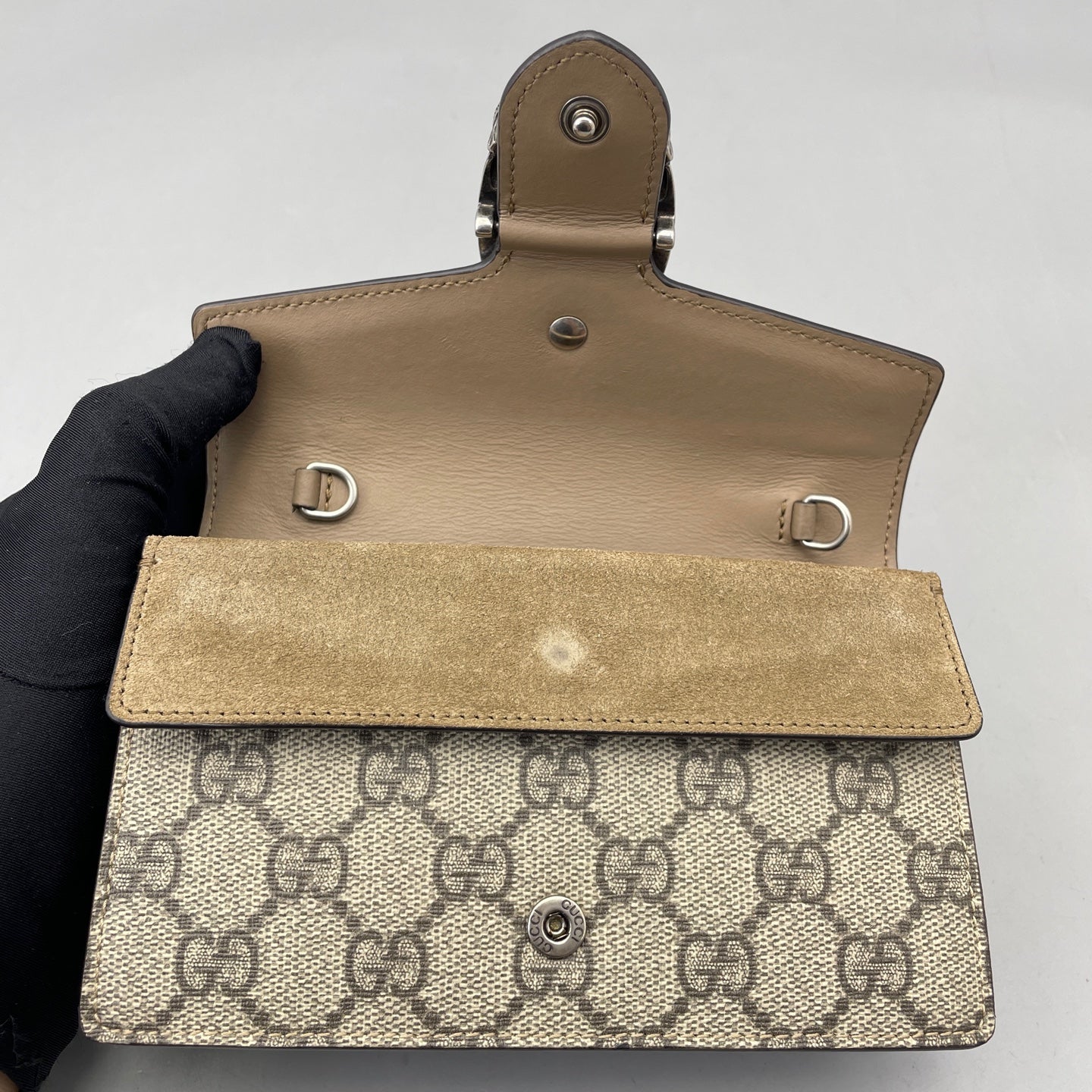 Gucci - Dionysus Super Mini Bag - GG Supreme coated canvas with suede and leather trim - Beige - (mini)