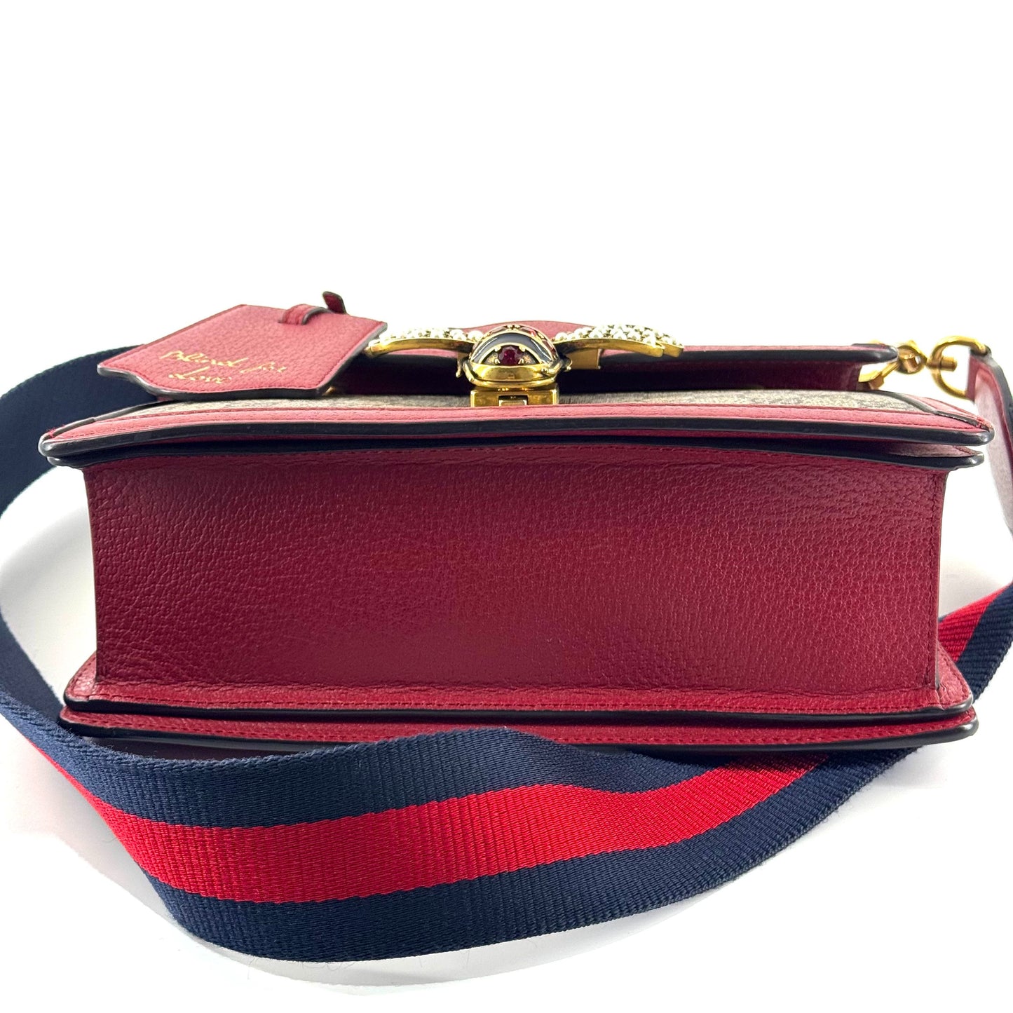 Gucci - Queen Margaret Top Handle Bag - GG Supreme canvas with leather trim - Red - (Small)