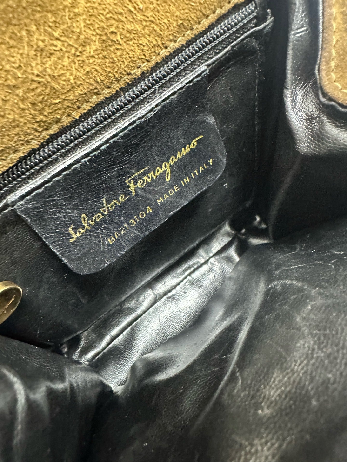Salvatore Ferragamo - Vara Bow Flap Shoulder Bag - Suede - Brown - (mini)