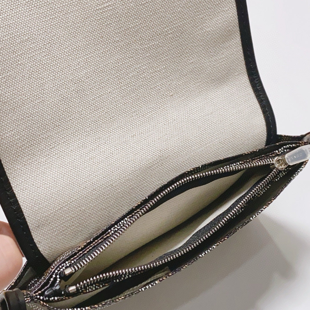Goyard - Plumet - Goyardine canvas with leather trim - Black - (small)