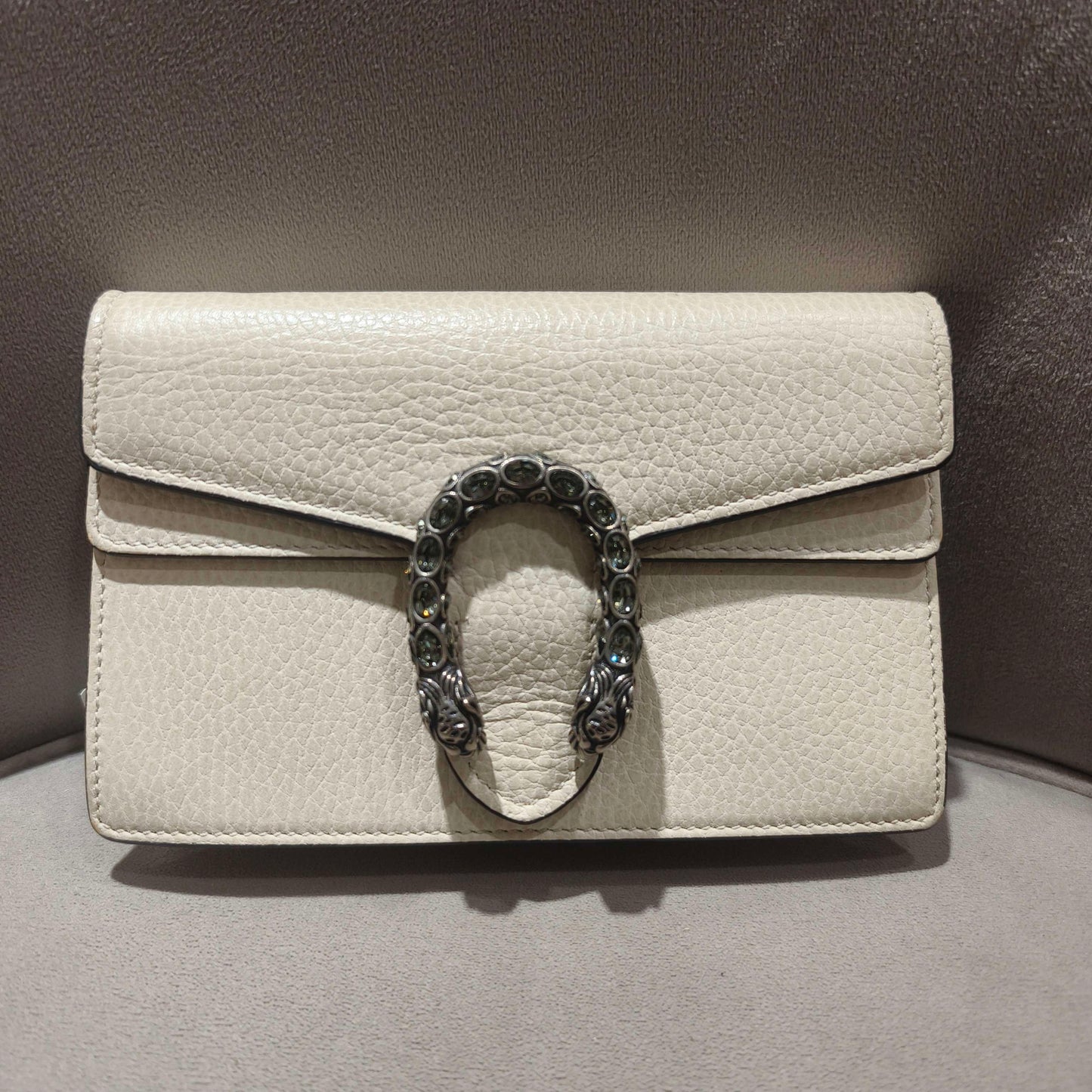 Gucci - Dionysus Super Mini - Grained leather - Off-white - (mini)