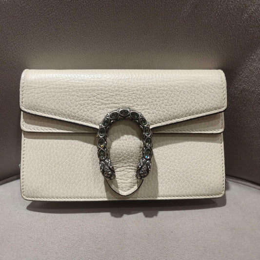 Gucci - Dionysus Super Mini - Grained leather - Off-white - (mini)