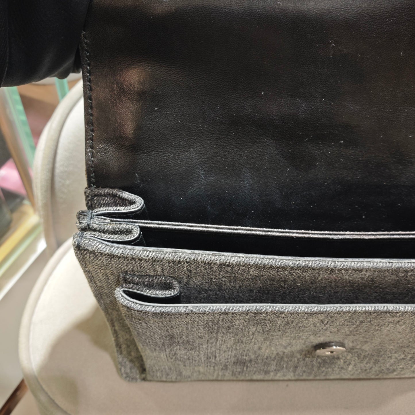 Saint Laurent - Sunset Bag - Denim - Jeans - Grey - (small)