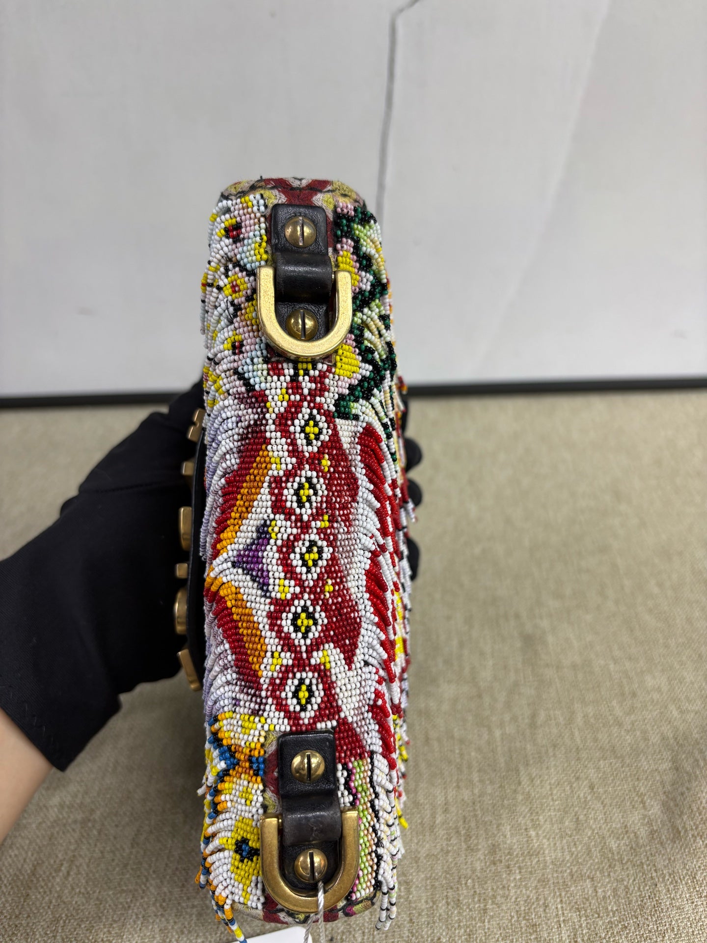 Dior - J'Adior Beaded Flap Bag Limited Edition - Leather with beaded embroidery - Multicolour - (Small)