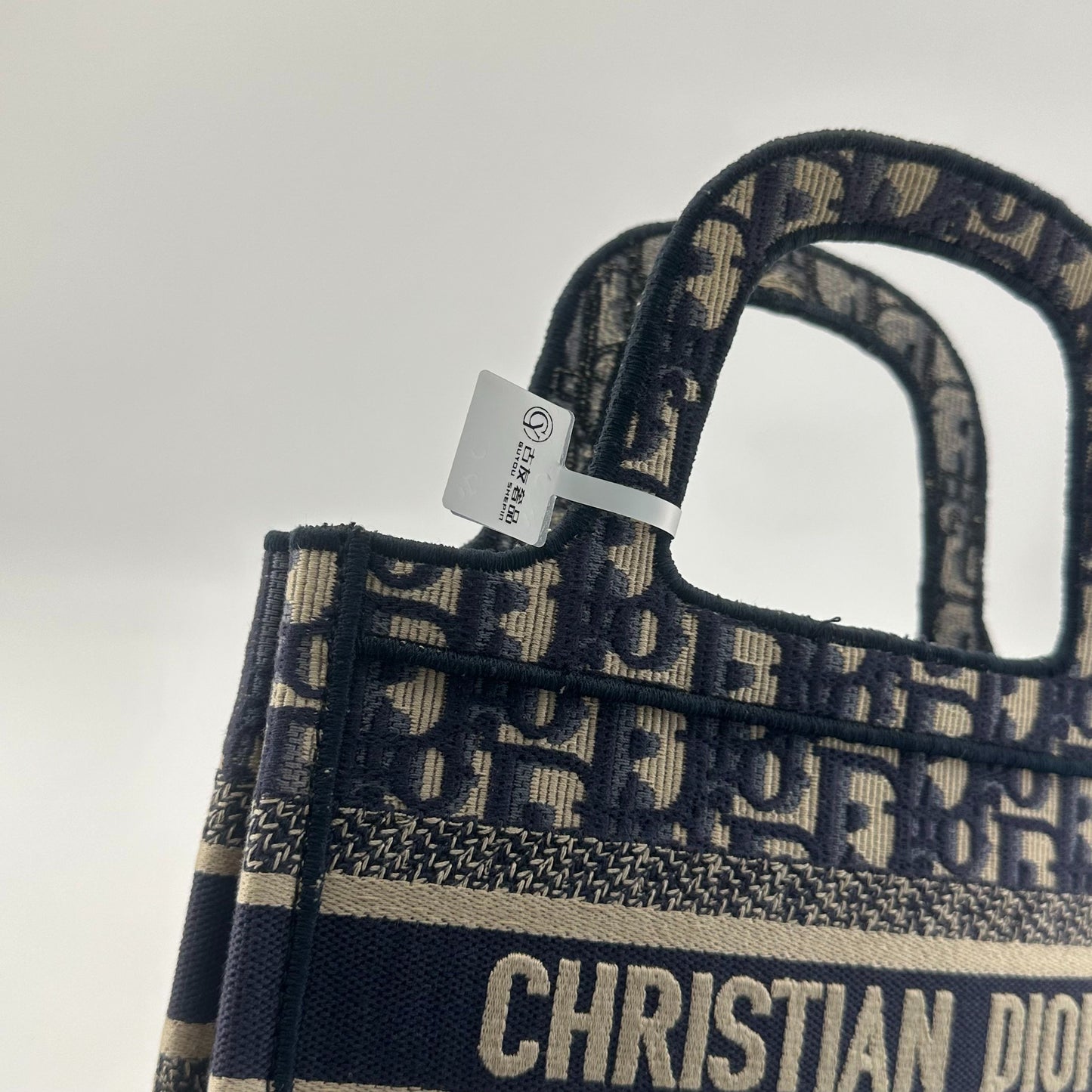 Dior - Book Tote Mini - Embroidered Canvas - Blue - (mini)