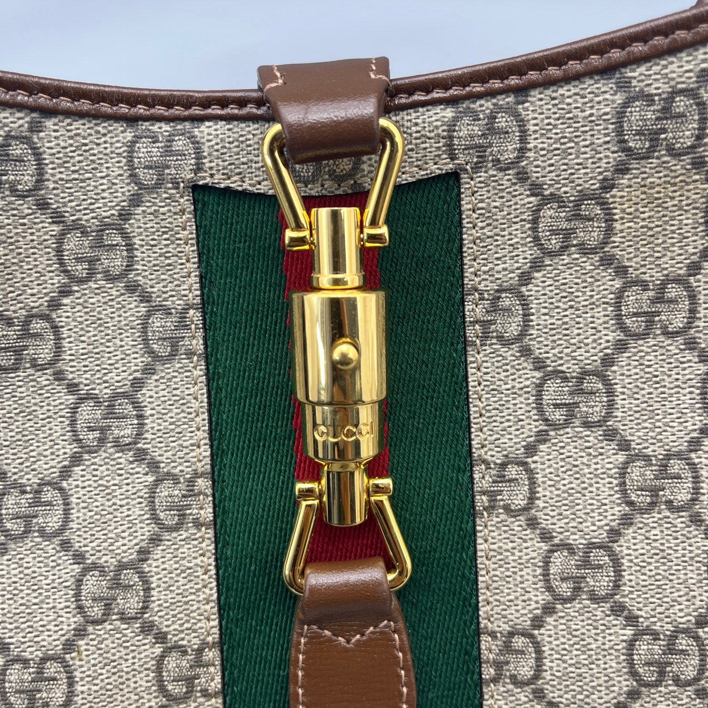Gucci - Jackie 1961 Shoulder Bag - GG Supreme canvas with Leather trim - Brown - (medium)