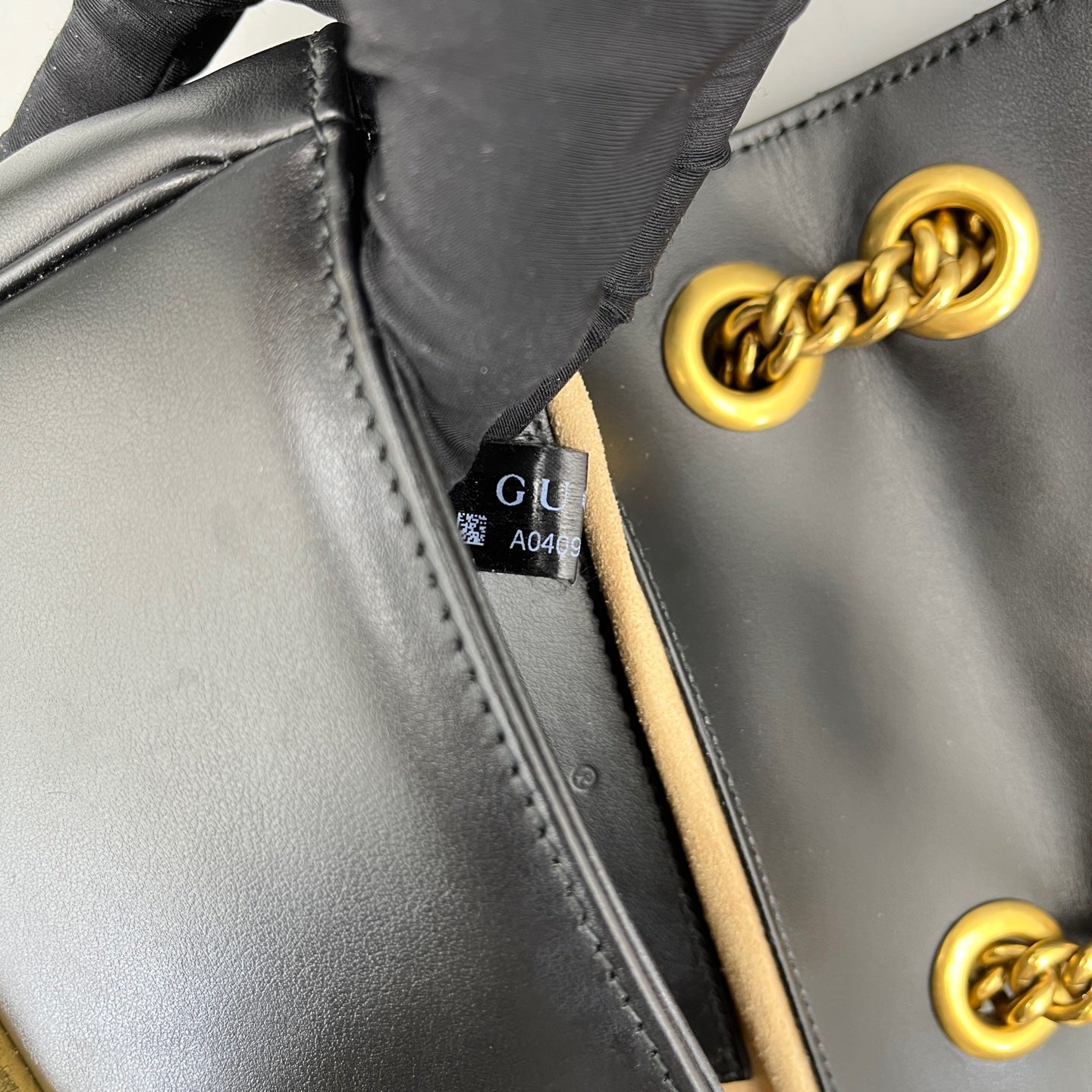 Gucci - GG Marmont Mini Flap Bag - Leather - Black - (mini)
