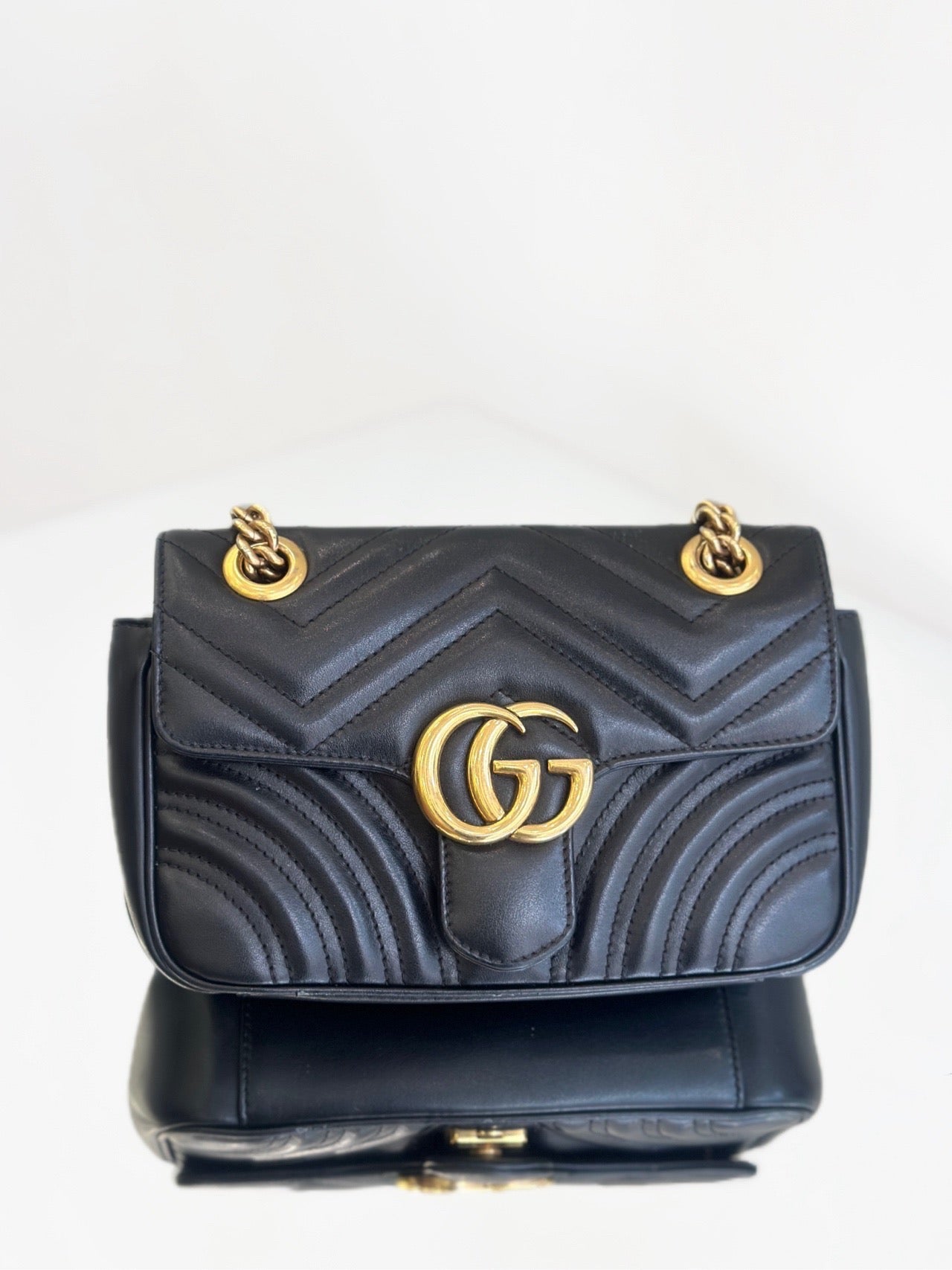 Gucci - GG Marmont Matelassé Mini Bag - Leather - Black - (mini)