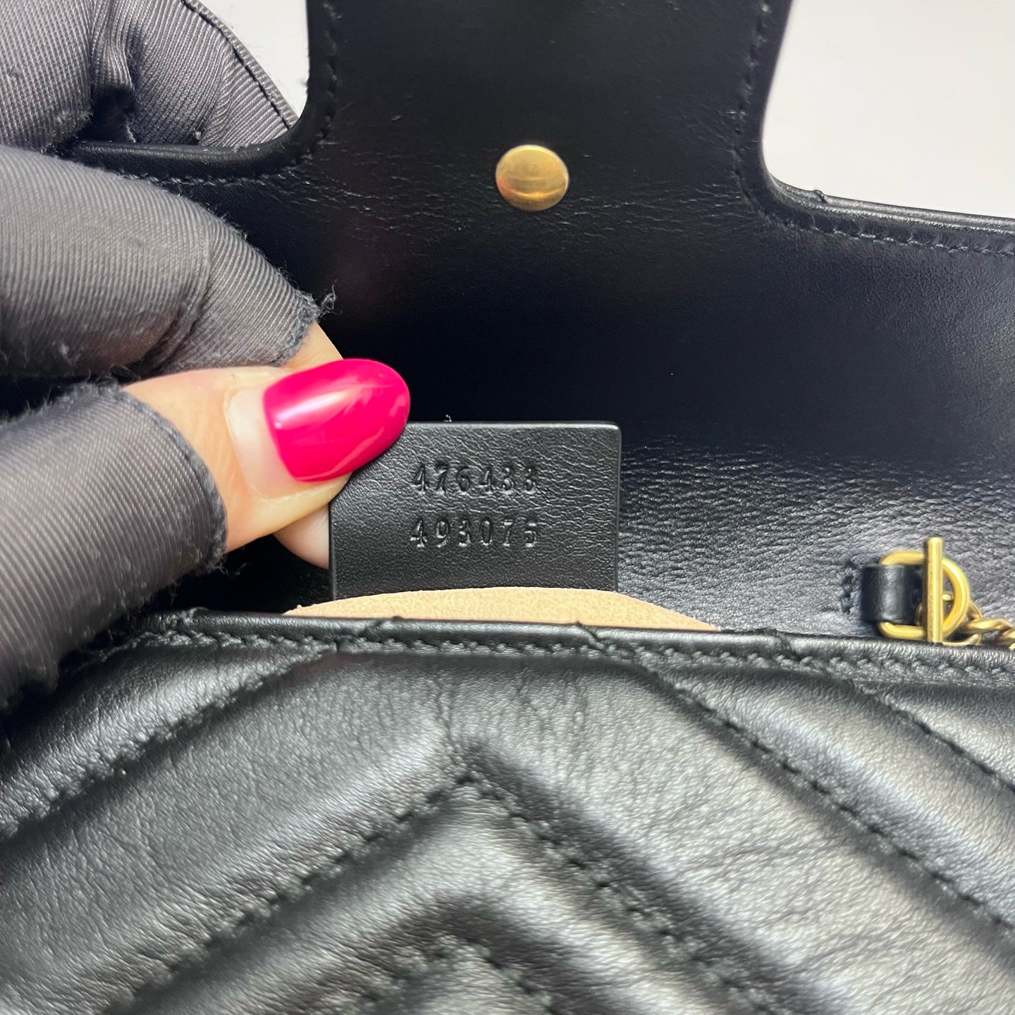 Gucci - GG Marmont Super Mini Chain Bag - Leather - Black - (mini)
