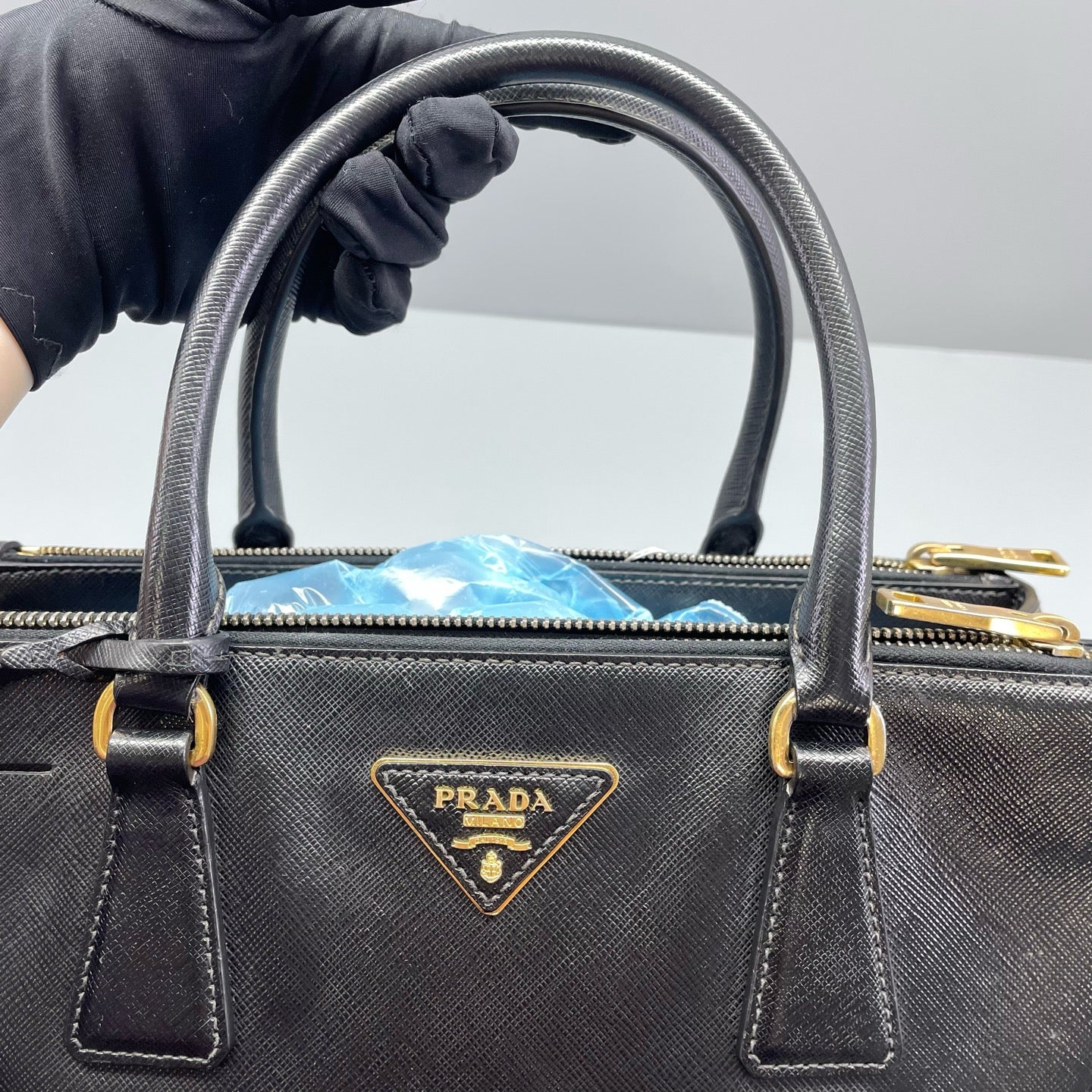 Prada - Galleria Tote (Saffiano Lux) - Saffiano leather - Black - (Medium)