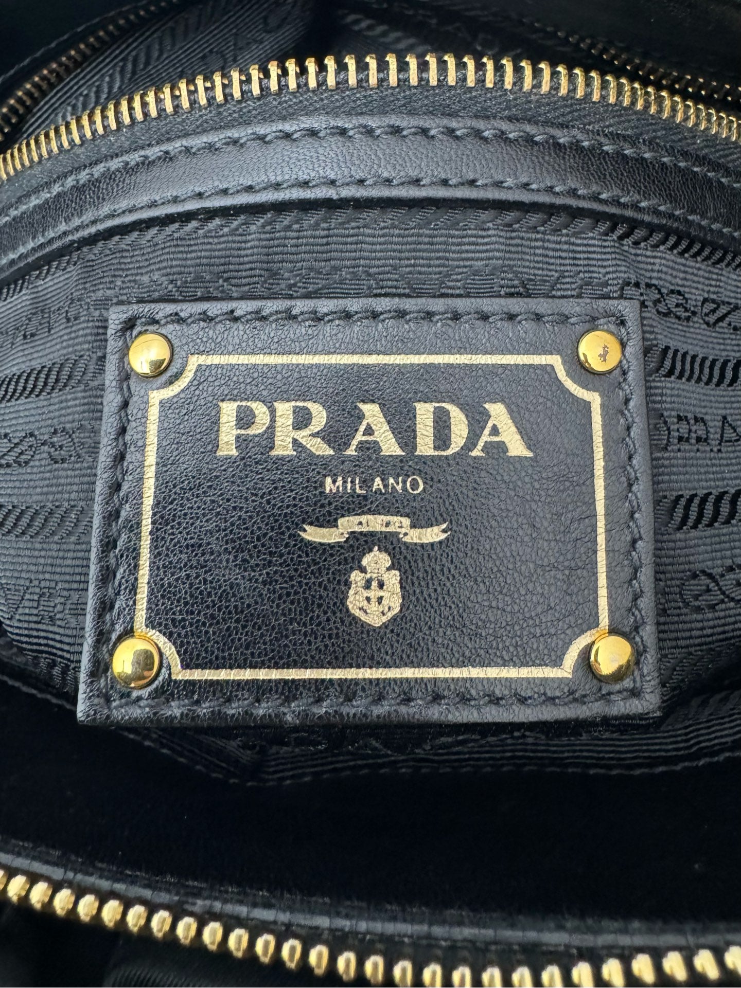 Prada - Parachute Ruched Tote Bag - Polyamide with leather trim - Black - (medium)