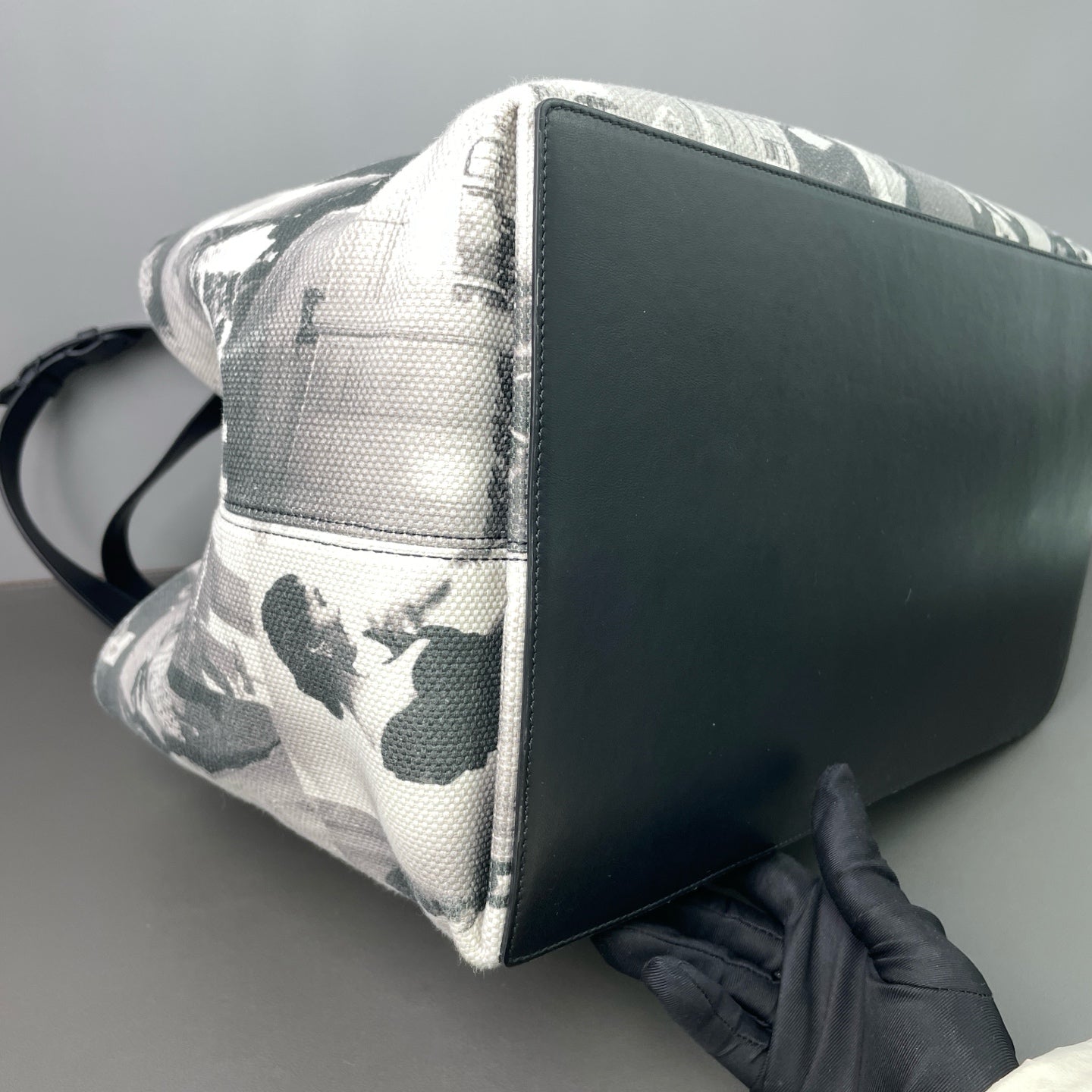 Dior - Toujours Large "Lady Liberty" Handbag - Canvas and Leather - Multicolour (Black, White, Grey) - (Large)