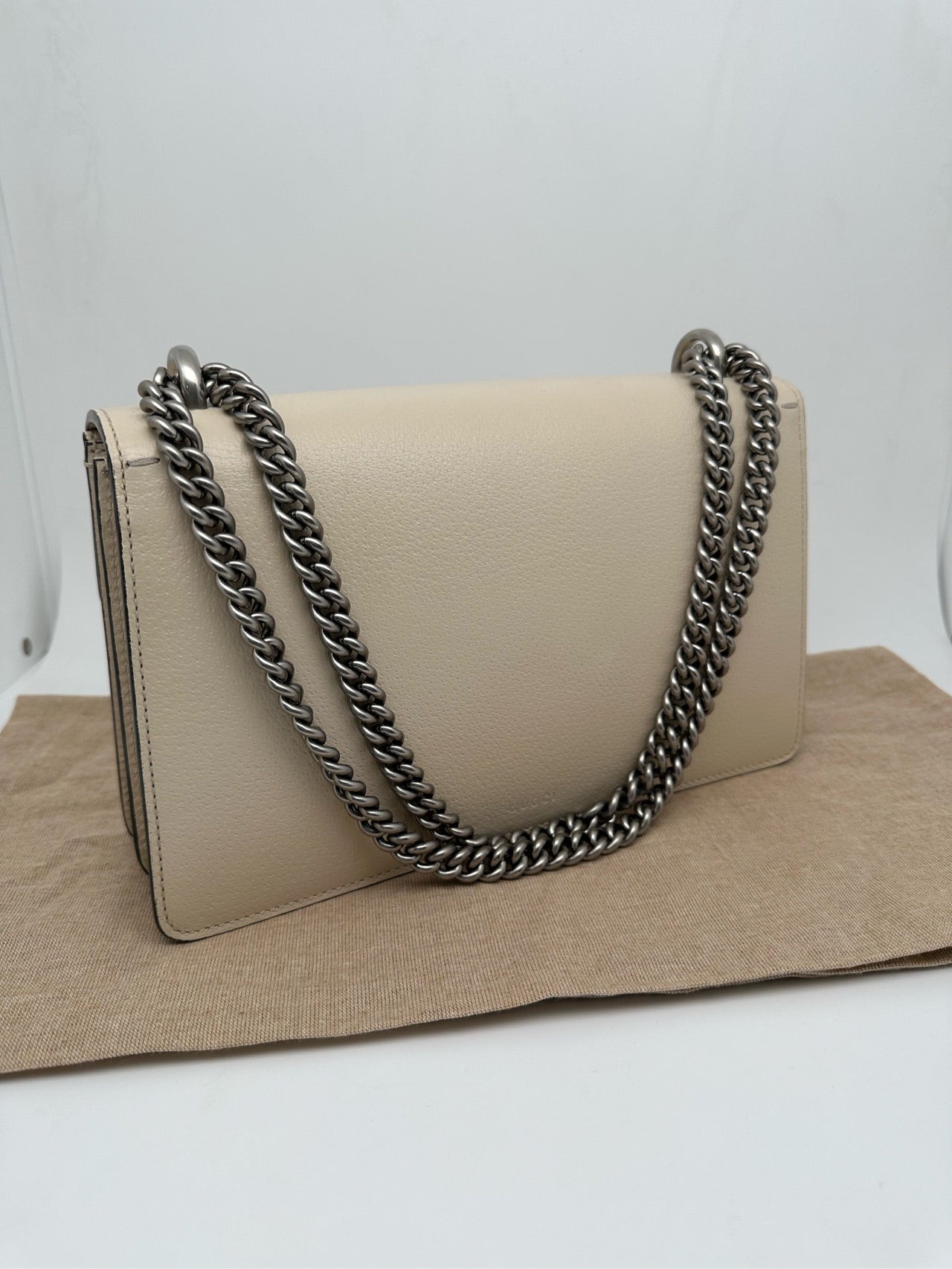 Gucci - Dionysus Shoulder Bag - Grained leather - White - (Medium)
