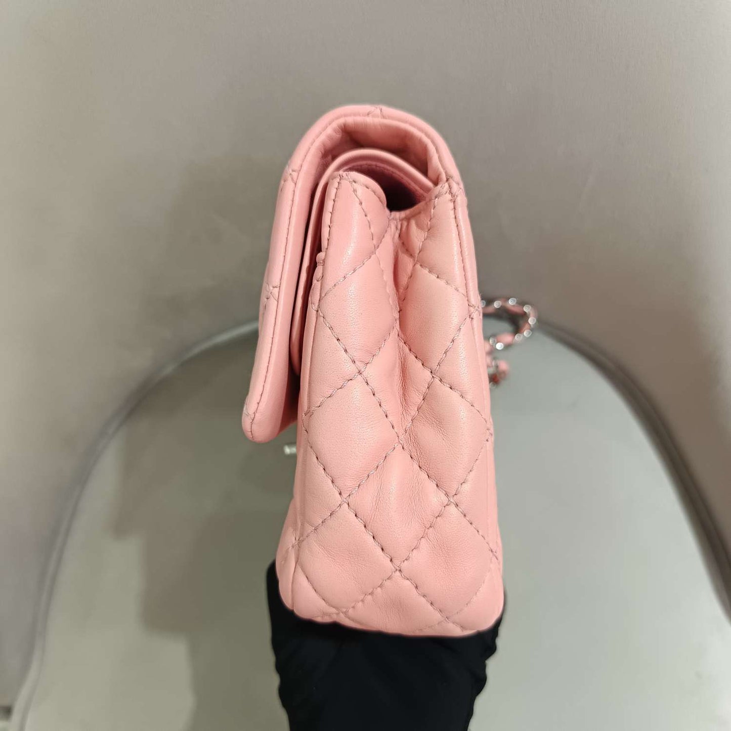 Chanel - Classic Double Flap Bag - Lambskin leather - Pink - (Medium)