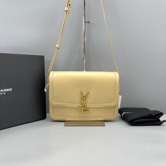Saint Laurent - Solferino Shoulder Bag - Leather - Beige - (Medium)