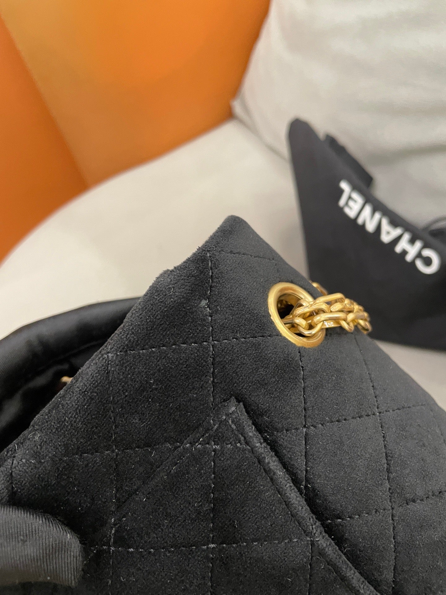 Chanel - 2.55 Mini Flap Bag - Velvet - Black - (mini)