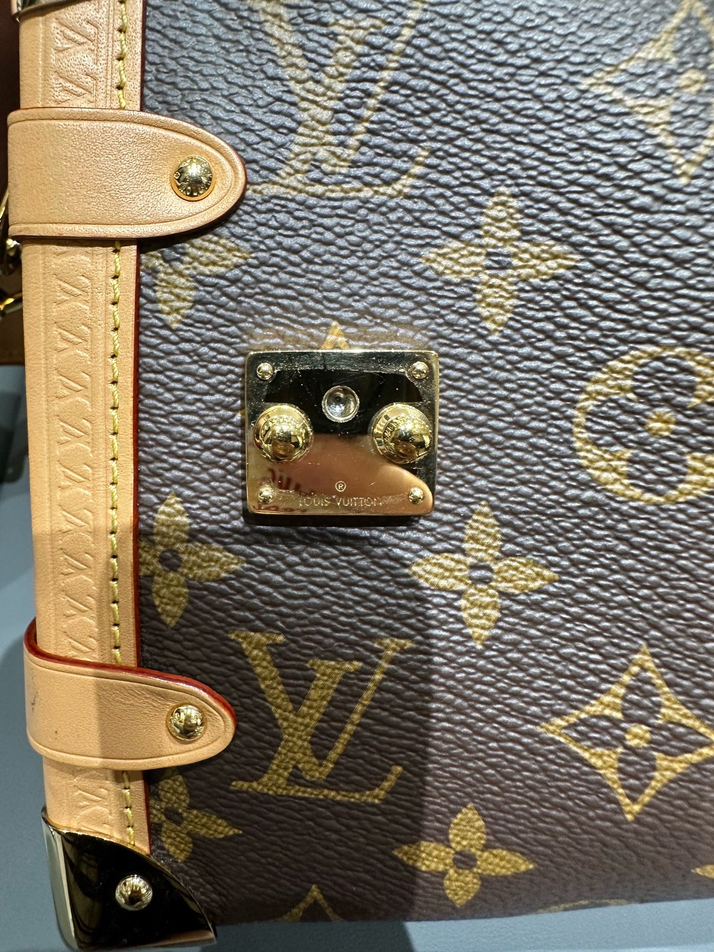 Louis Vuitton - Side Trunk - Monogram coated canvas with natural Vachetta leather trim - Brown - (medium)