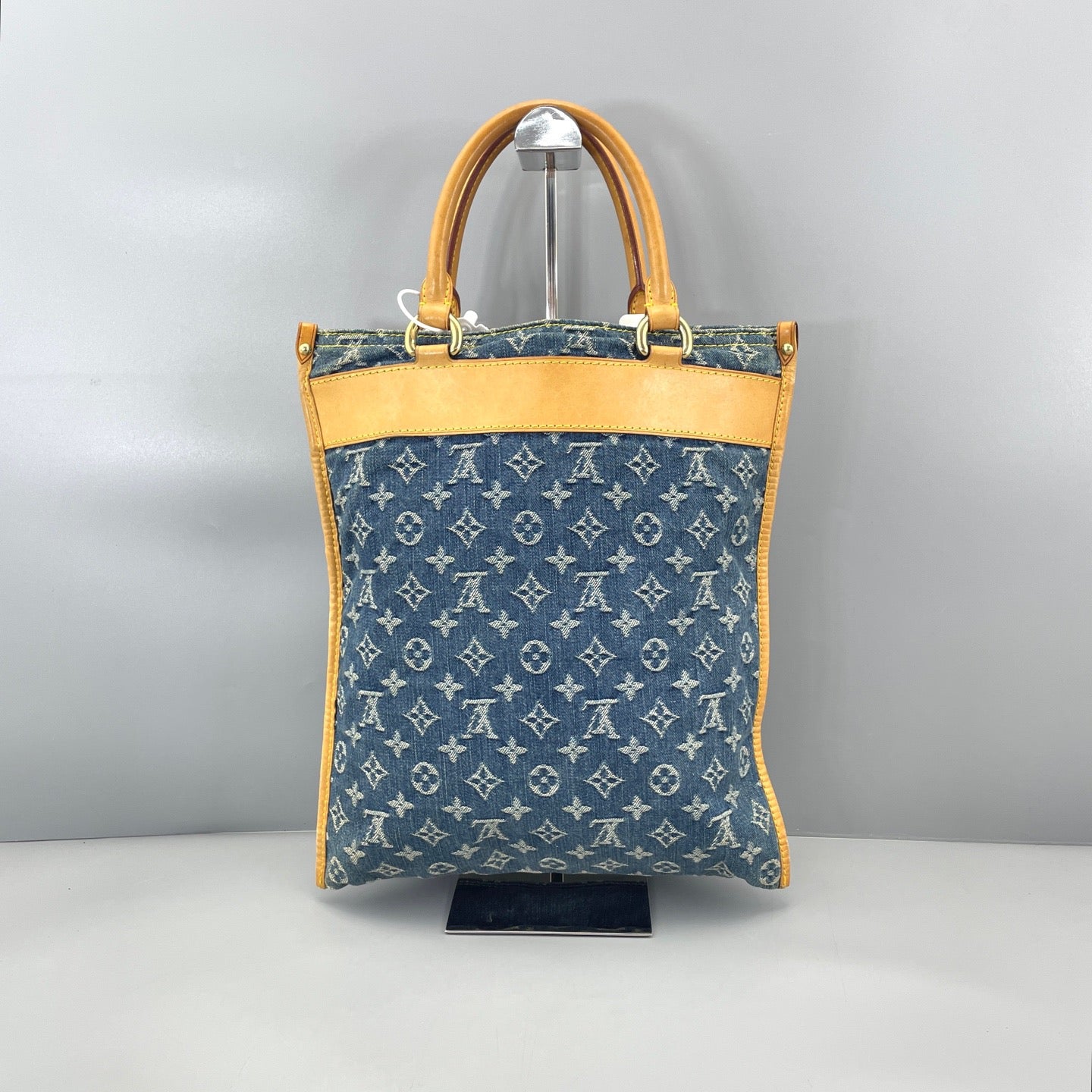 Louis Vuitton - Musical Score Tote Bag - Monogram Denim, Vachetta leather - Blue - (Medium)