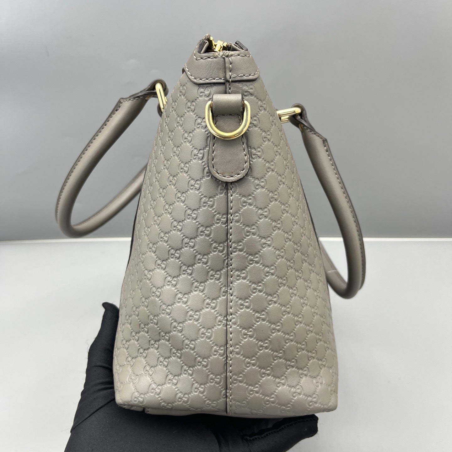Gucci - Microguccissima Boston Bag - Leather - Grey - (medium)