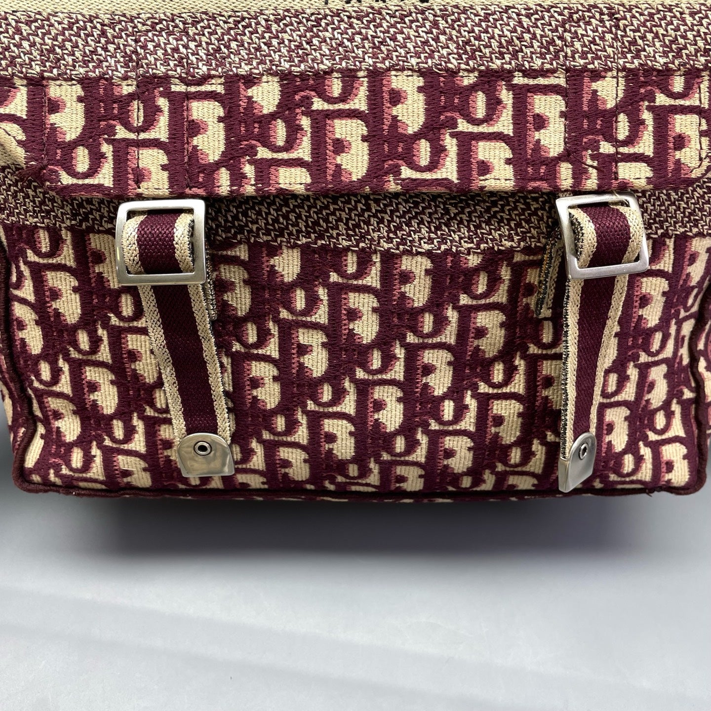 Dior - Camp Messenger Bag - Jacquard canvas - Burgundy - (medium)