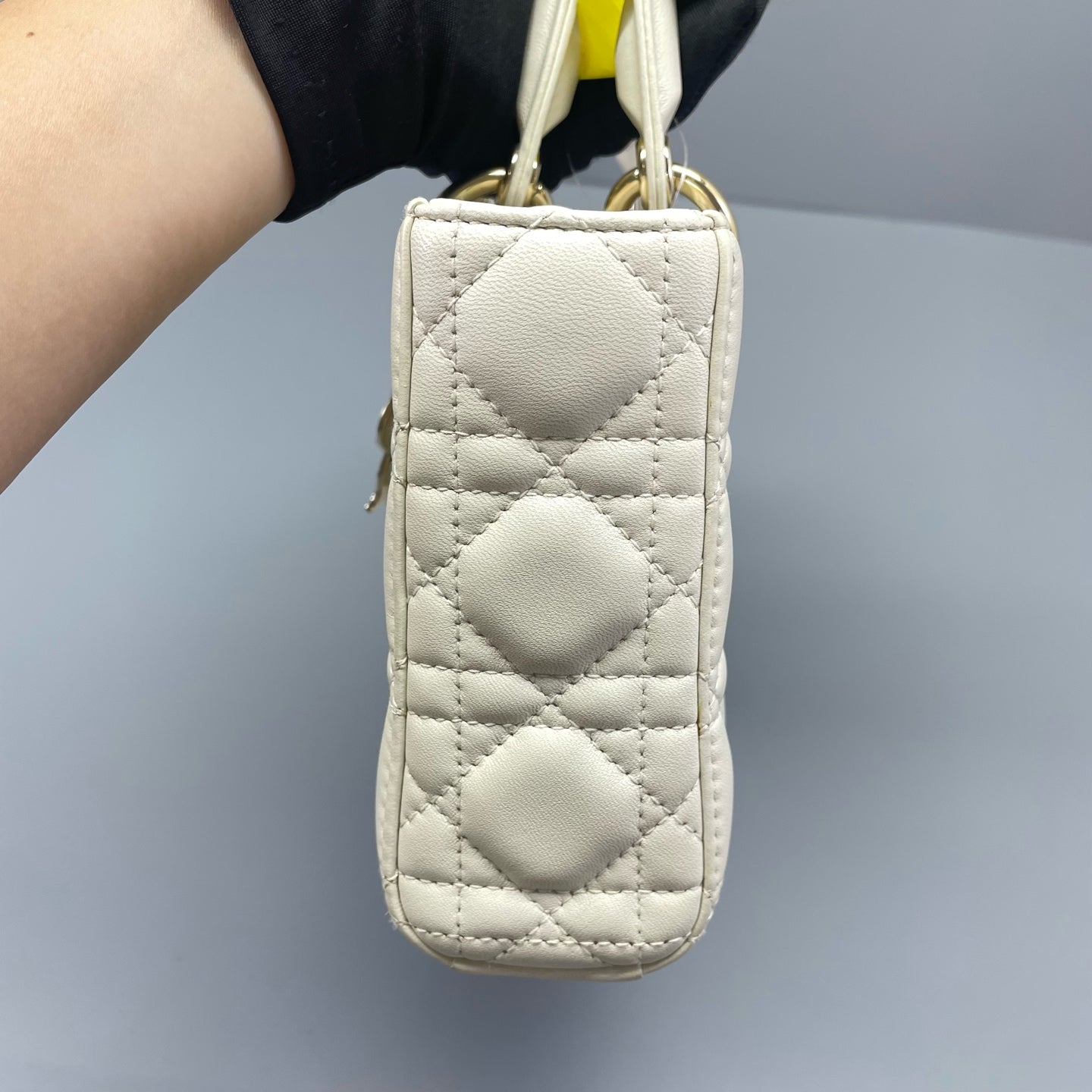 Dior - Lady Dior Horizontal - Lambskin leather - White - (small)