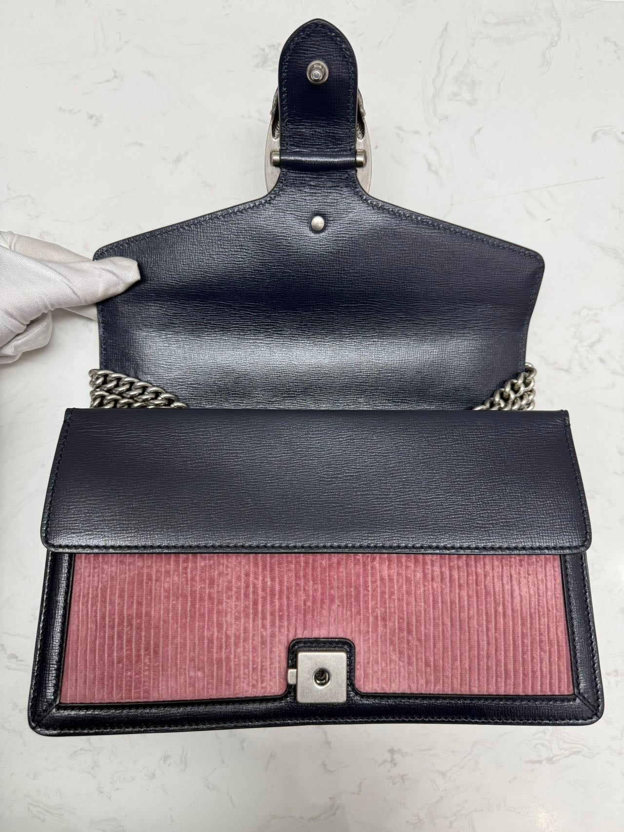 Gucci - Dionysus - Corduroy and Leather - Pink and Navy - (medium)