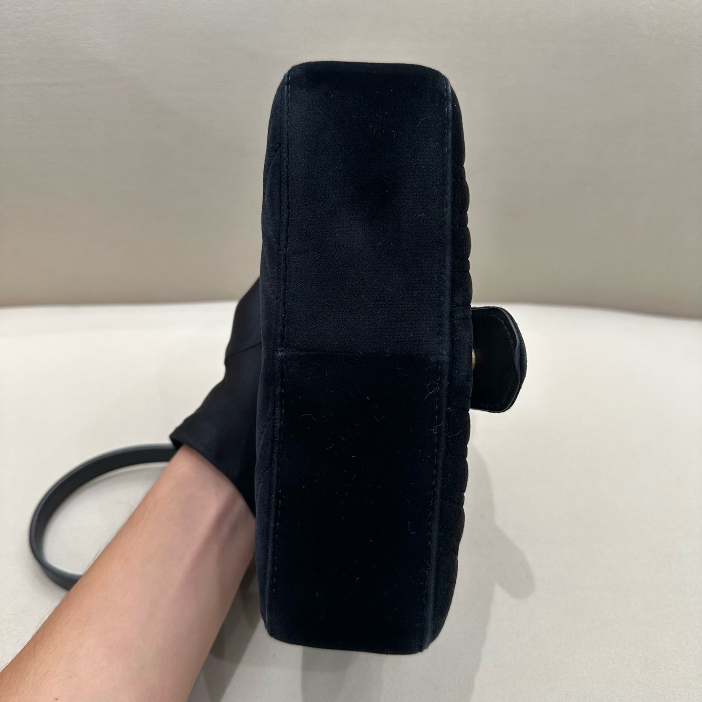 Gucci - GG Marmont Matelassé Mini Shoulder Bag - Velvet - Black - (mini)