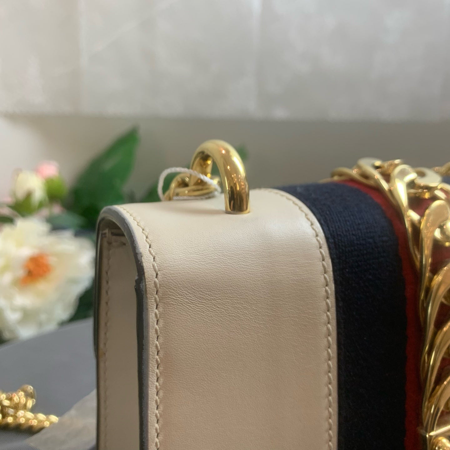 Gucci - Sylvie Small - Leather - Beige - (small)
