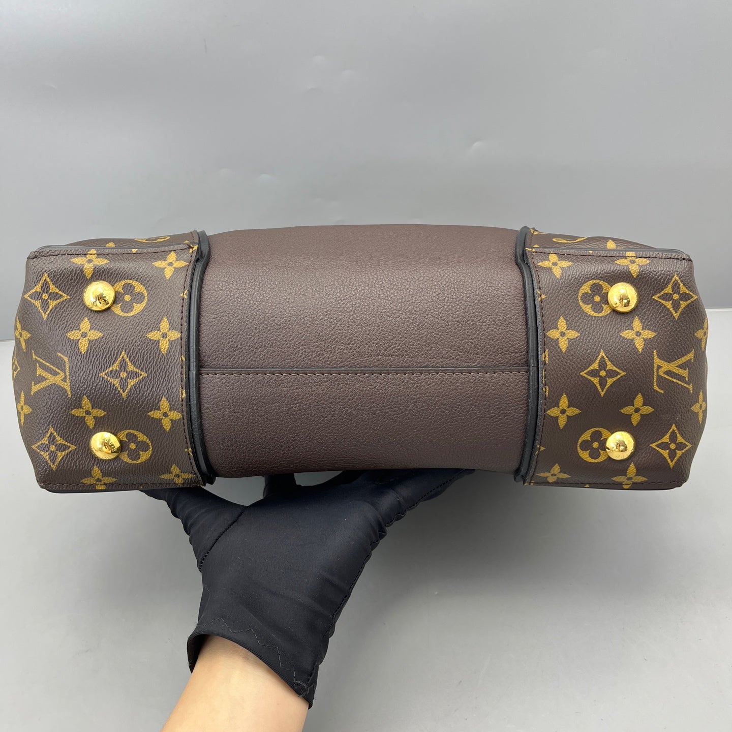 Louis Vuitton - Monogram Canvas and Grained Leather Tote - Monogram coated canvas and grained leather - Brown - (Medium)