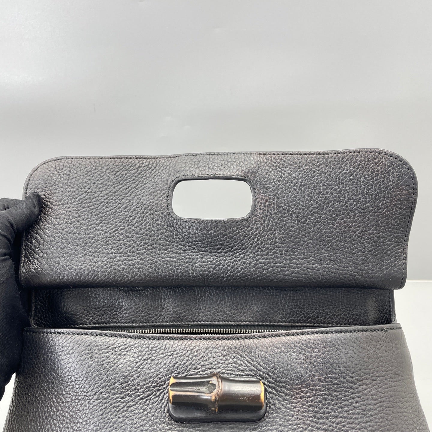 Gucci - Bamboo Top Handle Bag - Leather - Black - (medium)