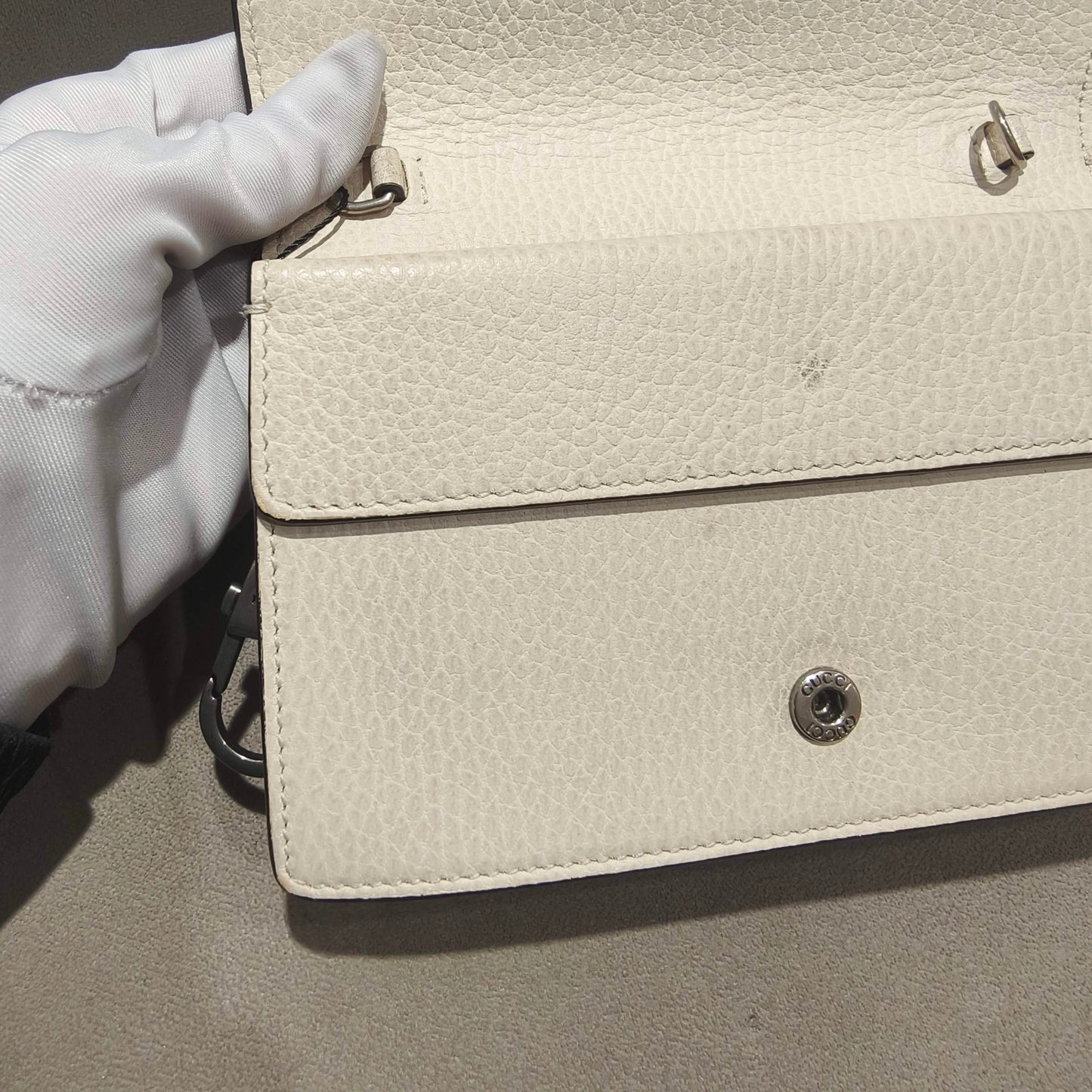 Gucci - Dionysus Super Mini - Grained leather - Off-white - (mini)