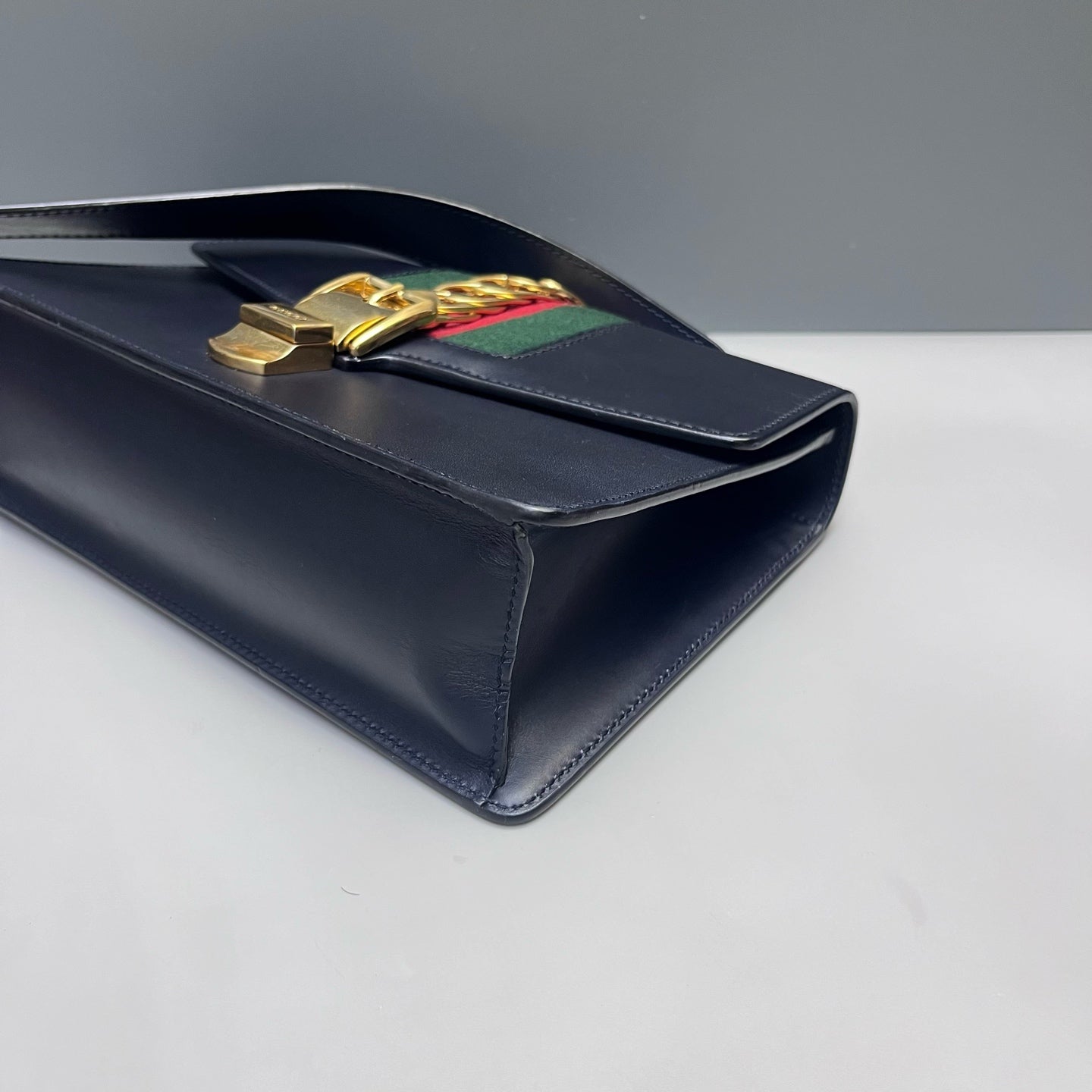 Gucci - Sylvie Shoulder Bag - Smooth leather - Blue - (Medium)