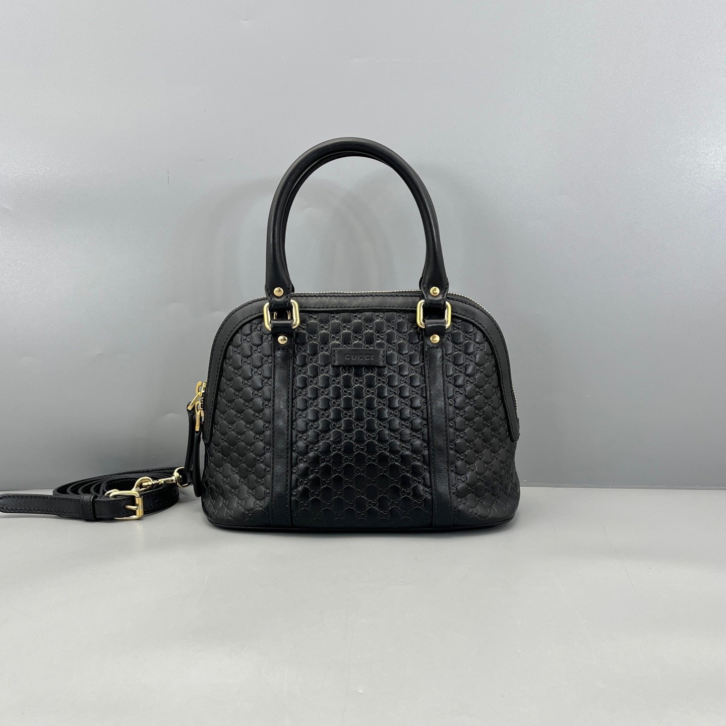 Gucci - Microguccissima Dome Bag - Leather - Black - (Small)